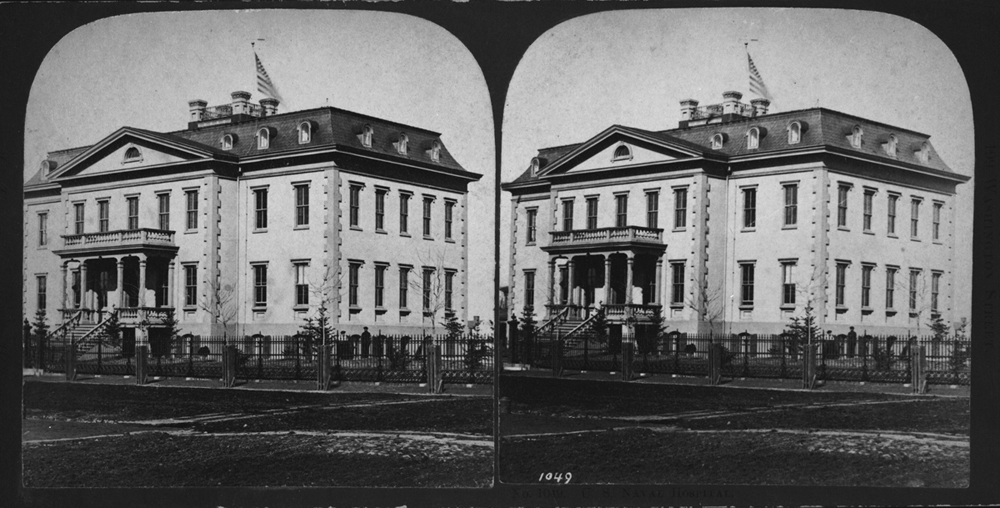 Circa 1870 - this is the first known photograph of the Naval Hospital, Washington City (Now known as the Old Naval Hospital)