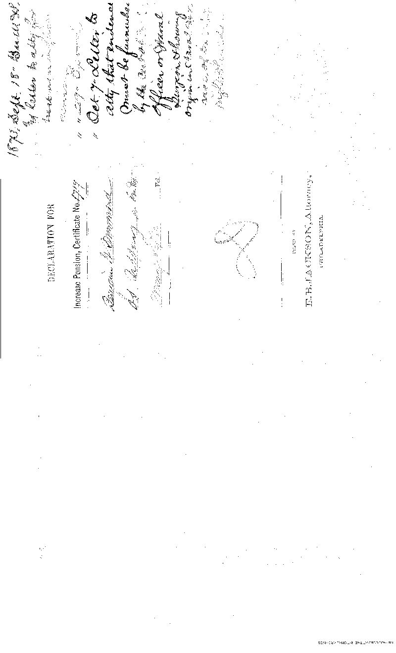 1873 Declaration for Increase of Pension in which Drummond is quoted as 
stating that he believes he is entitled to a greater rate, as for the fact that 
he was wounded in the right shoulder at Sabine Pass, Texas, in the engagement 
with rebel Cotton Boats while on the Morning Light on the 21st Jan 1863. This is a 
digital copy of the original record held by the National Archives.