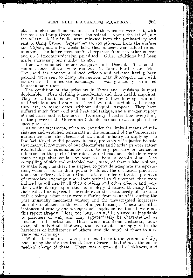Report dated April 12, 1864, by John W. Sherfy, U. S. Navy, Surgeon of the U. S. Morning Light  when it was captured by Confederate Cotton-Clad steamers, to Gideon Welles, Secretary of the Navy.  This report is in Volume 19 of the Official Records of the Union andConfederate Navies in the War  of the Rebellion.