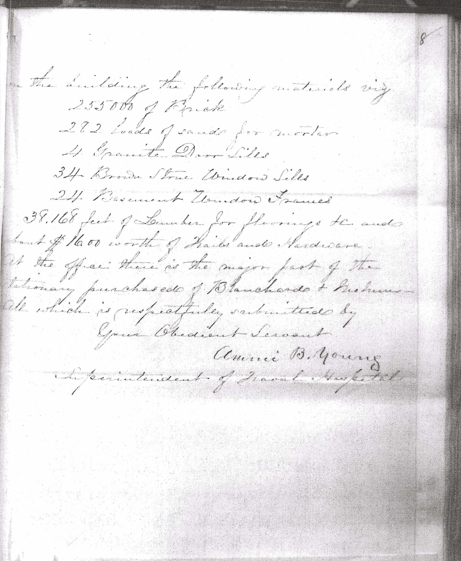 Monthly Report of the Superintendent of Construction, January 2, 1865, Page 4 of 4