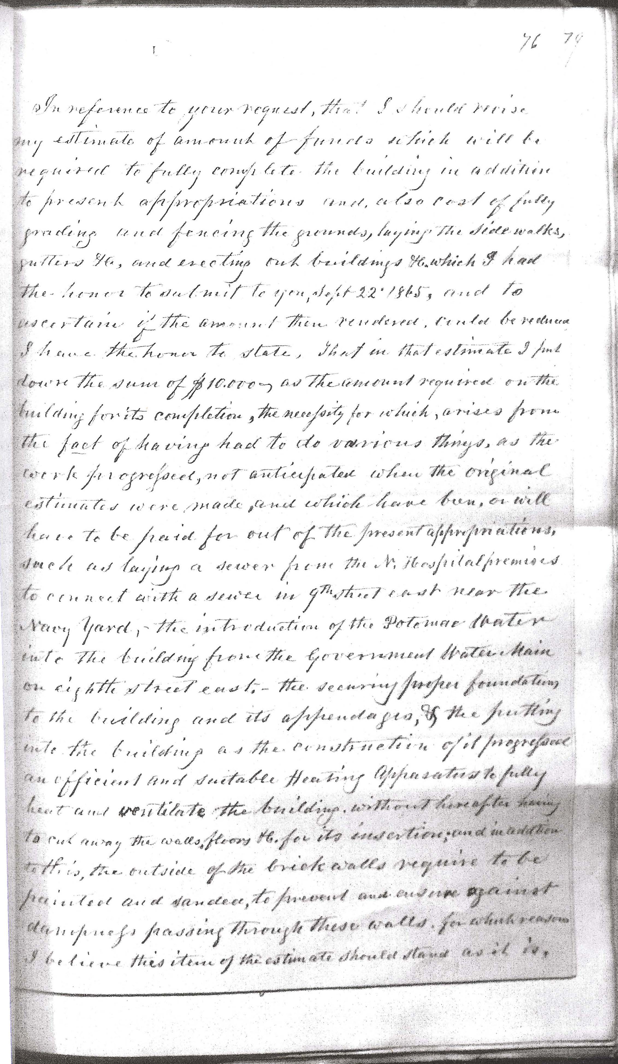 Monthly Report of the Superintendent of Construction, October 2, 1865, Page 2 of 4