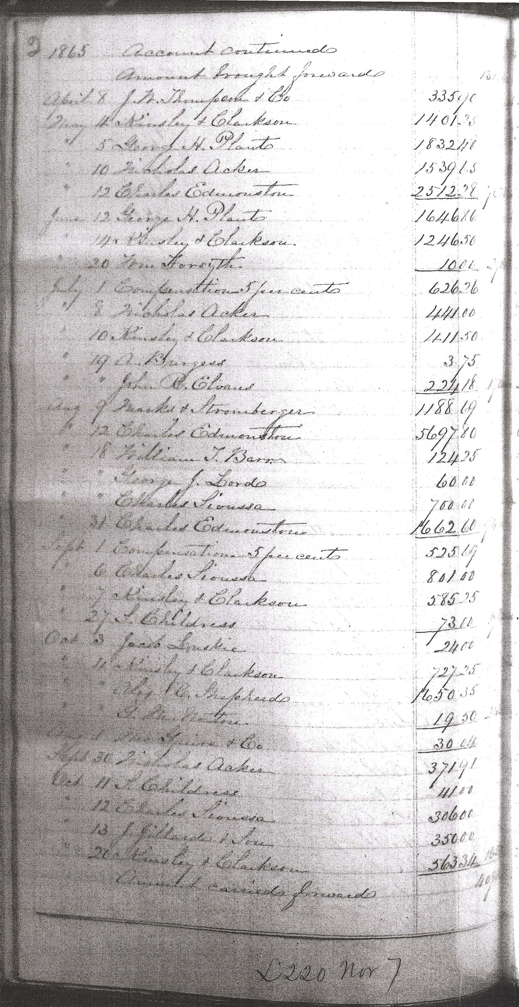 Monthly Report of the Superintendent of Construction, November 1, 1866, Page 2 of 4