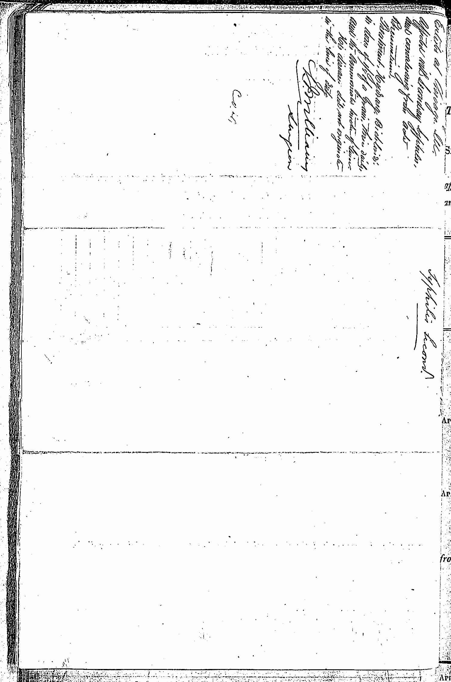 Entry for Frank Benson (page 2 of 2) in the log Hospital Tickets and Case Papers - Naval Hospital - Washington, D.C. - 1865-68