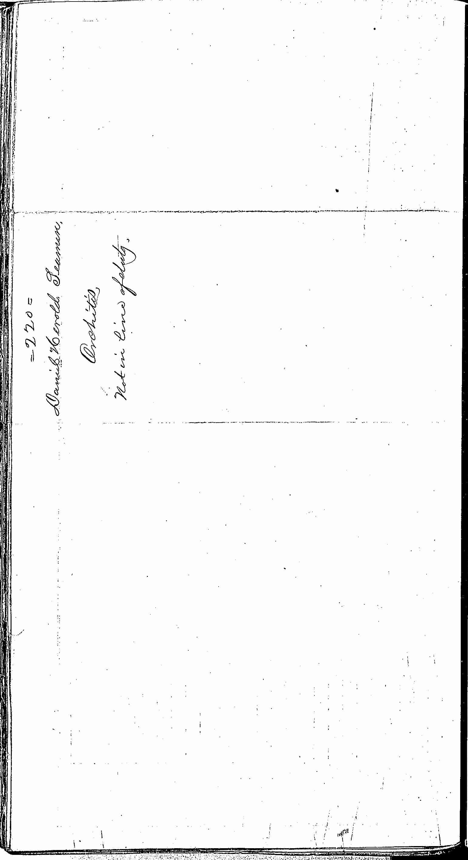 Entry for Daniel Herold (page 2 of 2) in the log Hospital Tickets and Case Papers - Naval Hospital - Washington, D.C. - 1866-68