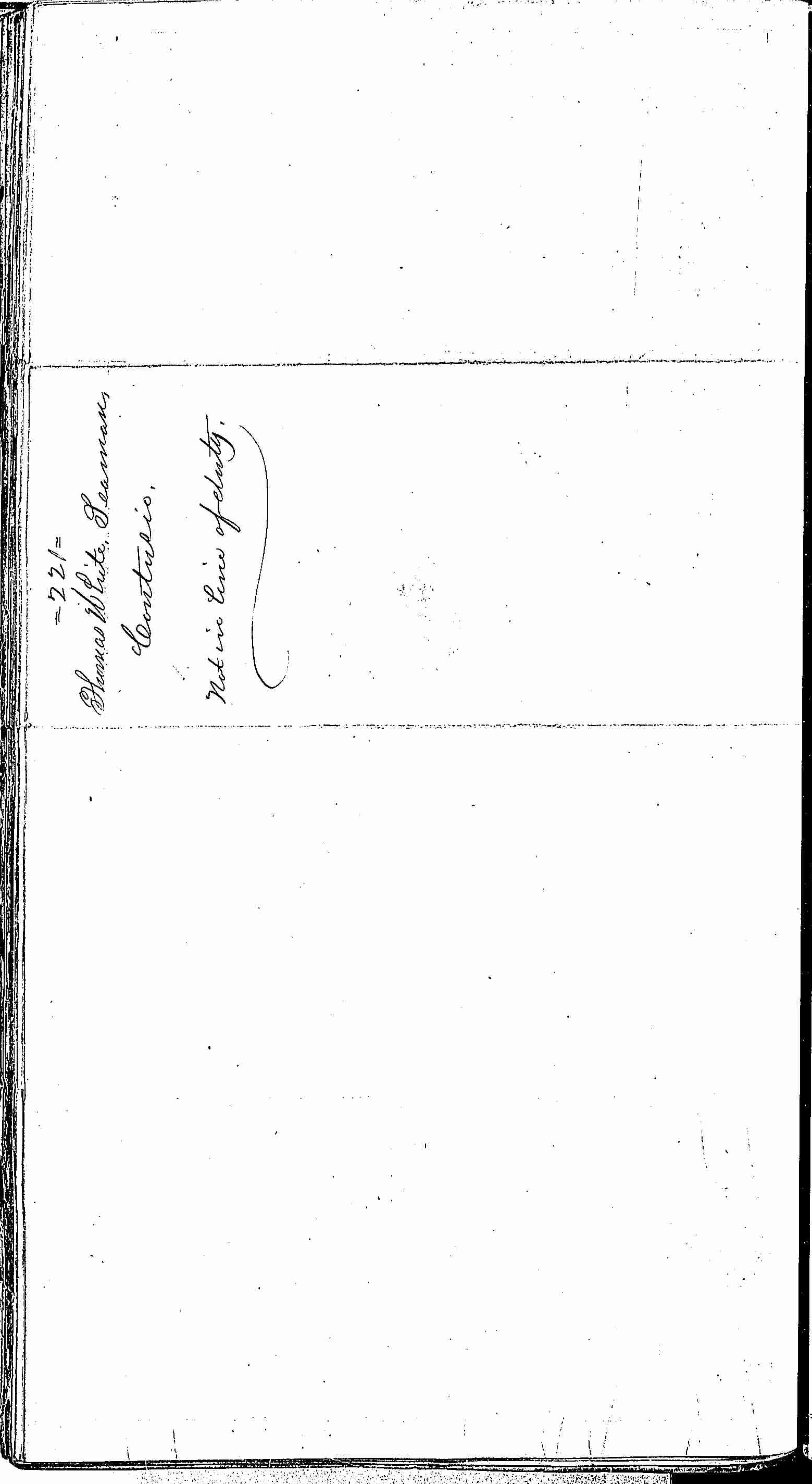 Entry for Thomas White (first admission - page 2 of 2) in the log Hospital Tickets and Case Papers - Naval Hospital - Washington, D.C. - 1866-68