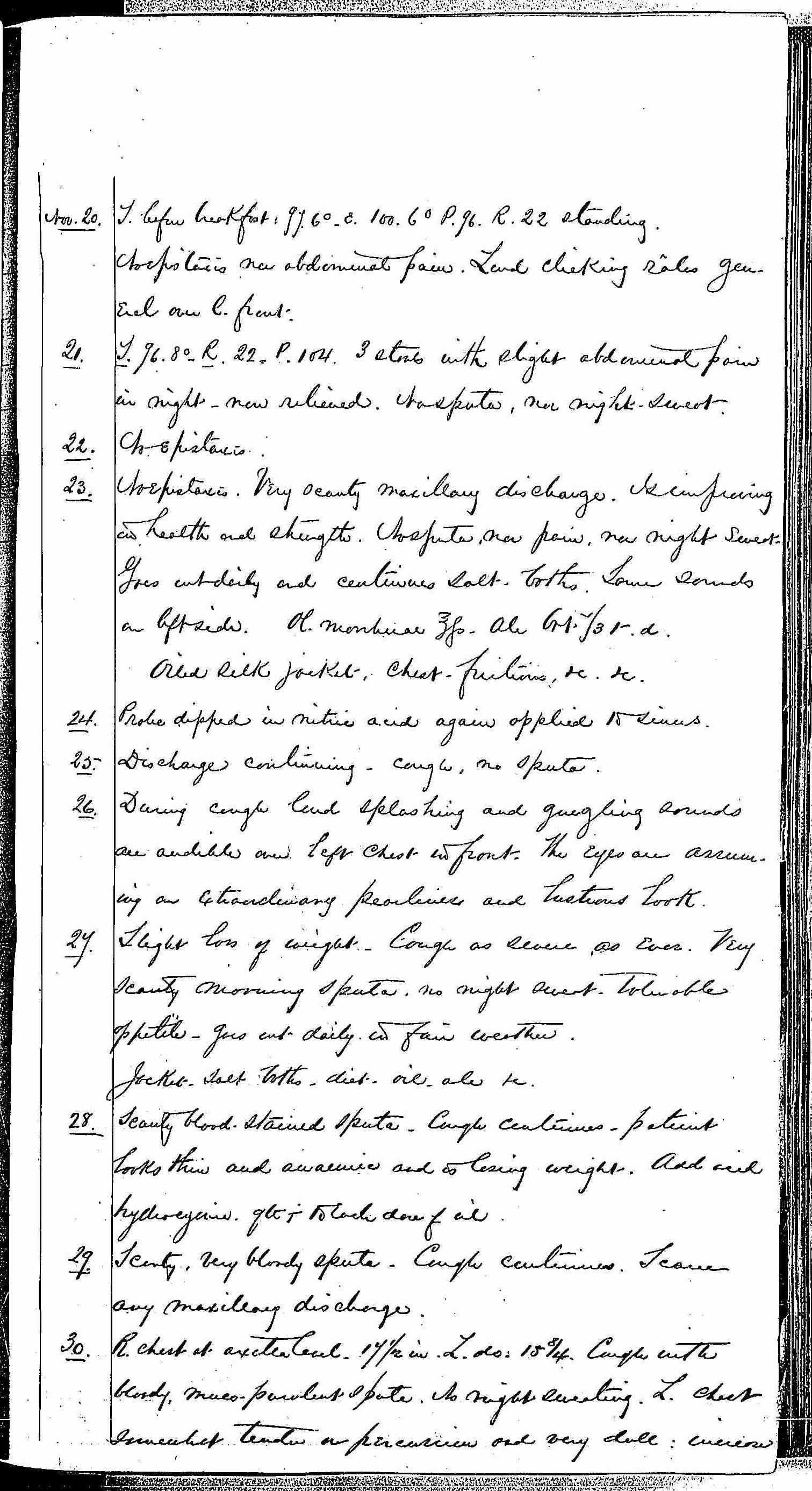 Entry for Bernard Drury (page 19 of 31) in the log Hospital Tickets and Case Papers - Naval Hospital - Washington, D.C. - 1868-69