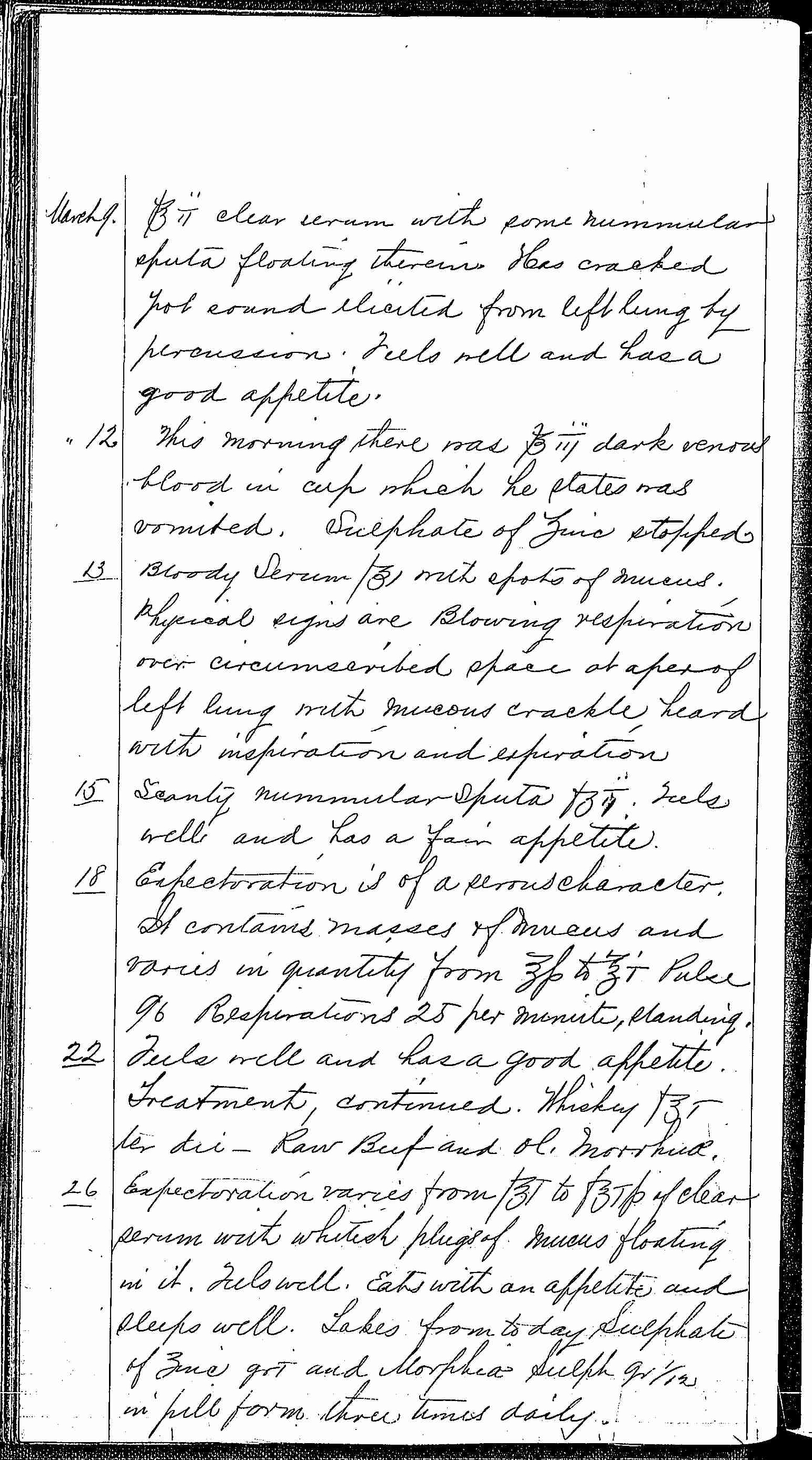 Entry for Bernard Drury (page 26 of 31) in the log Hospital Tickets and Case Papers - Naval Hospital - Washington, D.C. - 1868-69