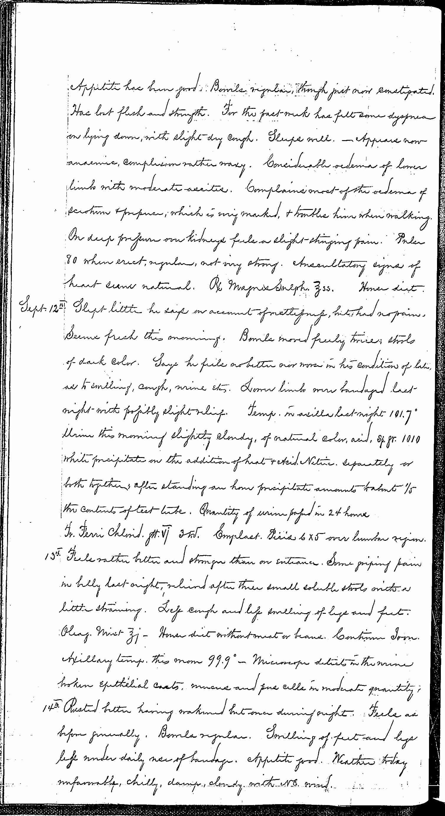 Entry for Bernard Coyne (page 2 of 13) in the log Hospital Tickets and Case Papers - Naval Hospital - Washington, D.C. - 1868-69