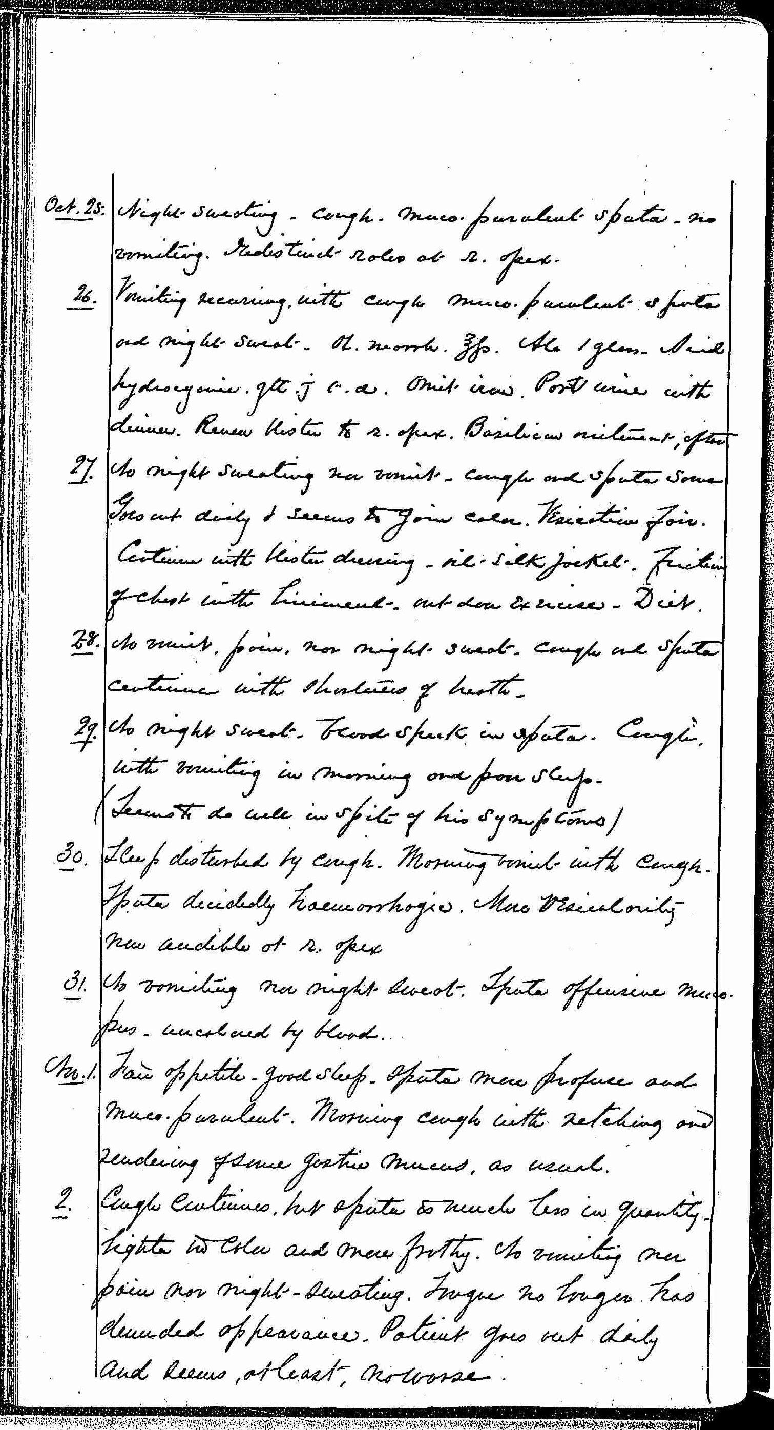 Entry for Hugh Riley (page 12 of 31) in the log Hospital Tickets and Case Papers - Naval Hospital - Washington, D.C. - 1868-69