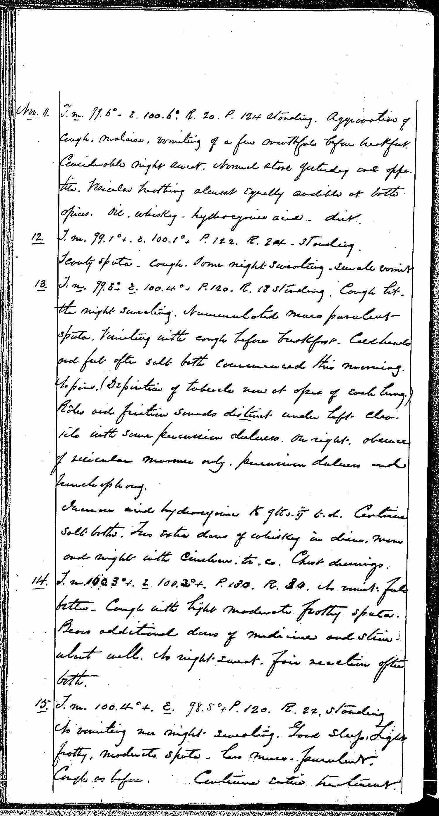 Entry for Hugh Riley (page 14 of 31) in the log Hospital Tickets and Case Papers - Naval Hospital - Washington, D.C. - 1868-69