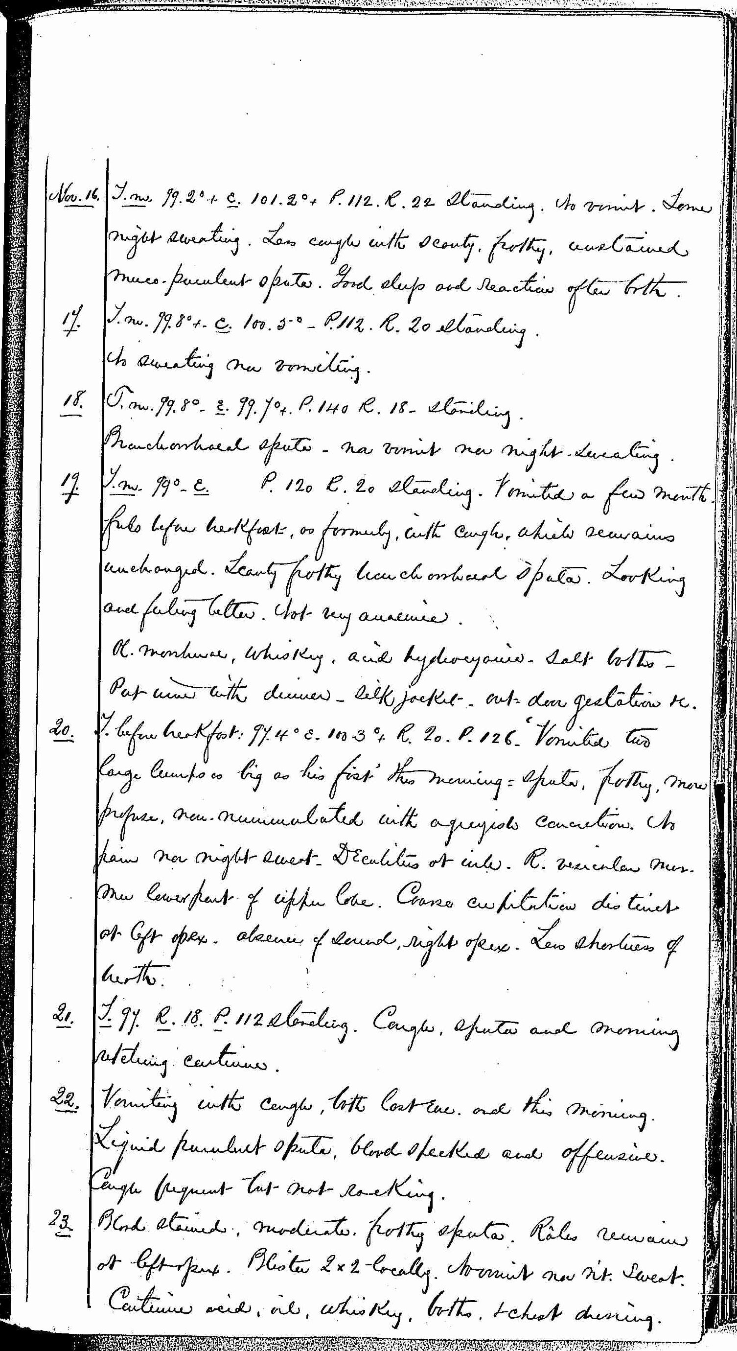 Entry for Hugh Riley (page 15 of 31) in the log Hospital Tickets and Case Papers - Naval Hospital - Washington, D.C. - 1868-69