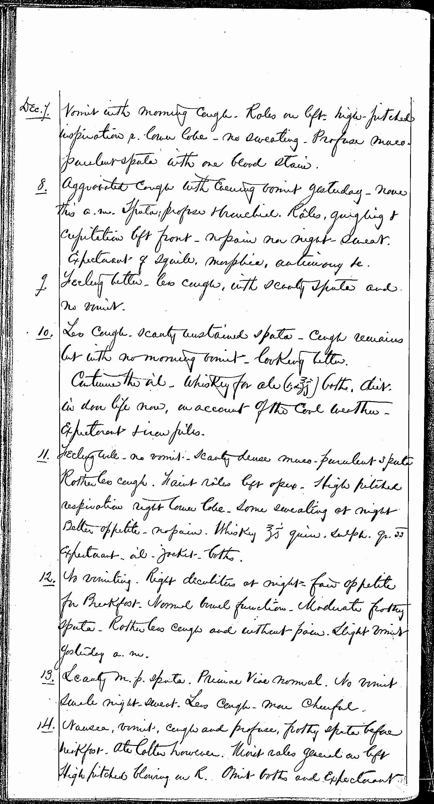 Entry for Hugh Riley (page 18 of 31) in the log Hospital Tickets and Case Papers - Naval Hospital - Washington, D.C. - 1868-69