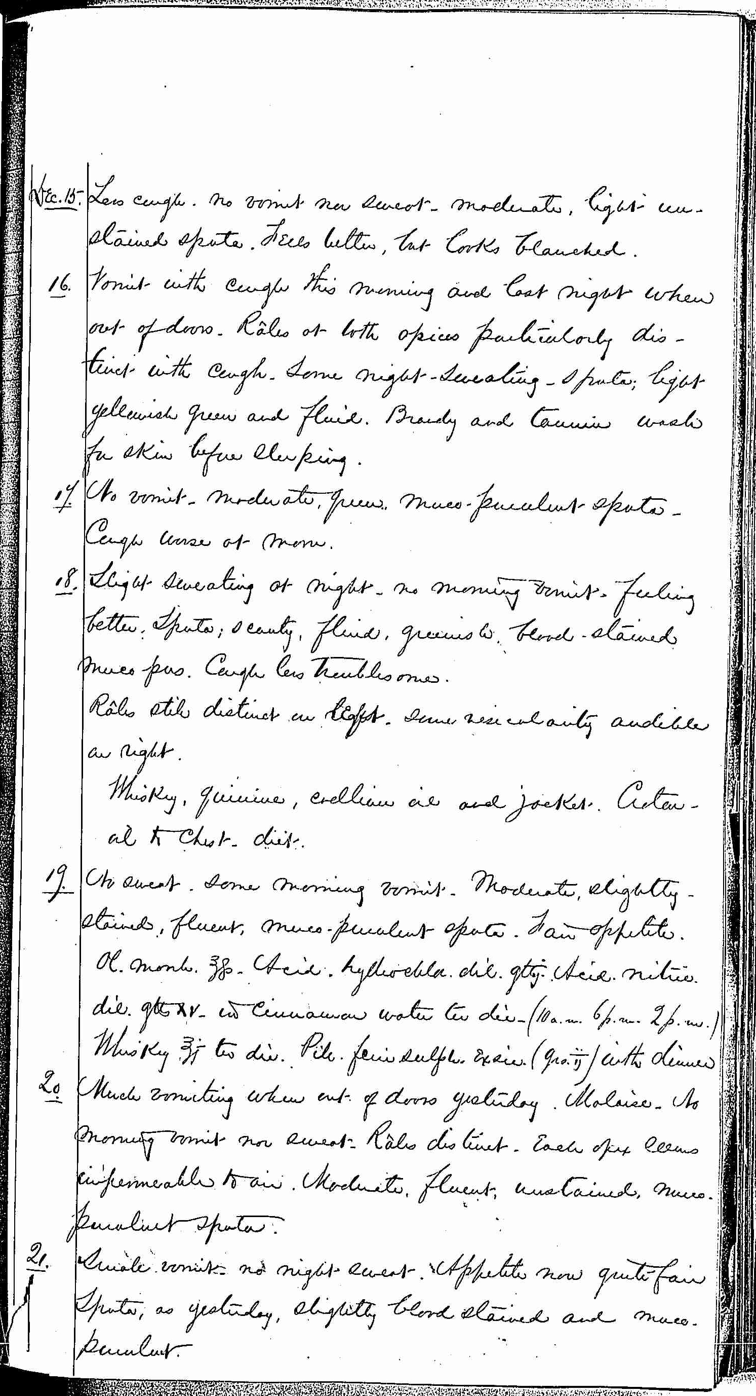 Entry for Hugh Riley (page 19 of 31) in the log Hospital Tickets and Case Papers - Naval Hospital - Washington, D.C. - 1868-69