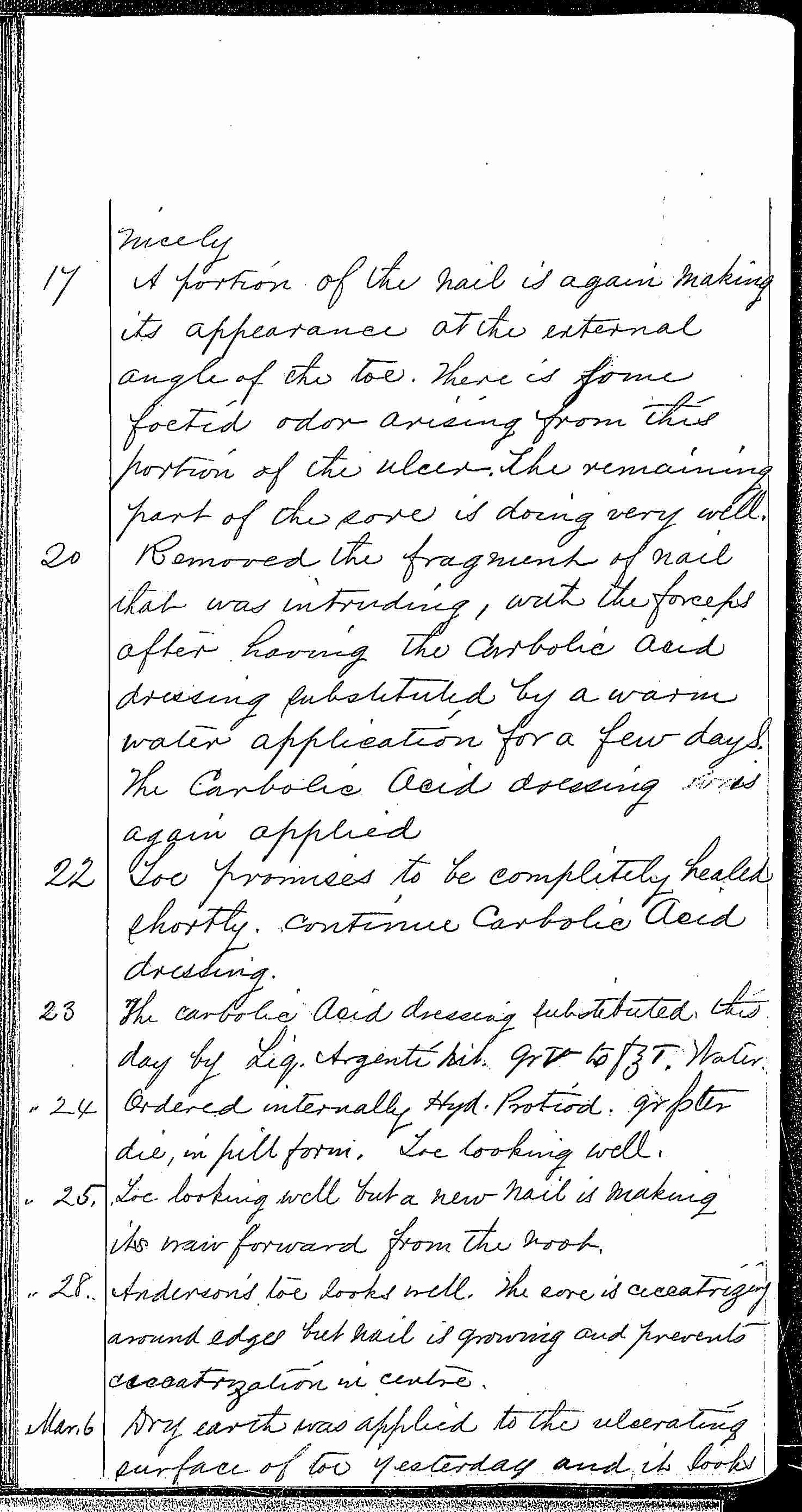 Entry for Robert S. Anderson (page 10 of 15) in the log Hospital Tickets and Case Papers - Naval Hospital - Washington, D.C. - 1868-69