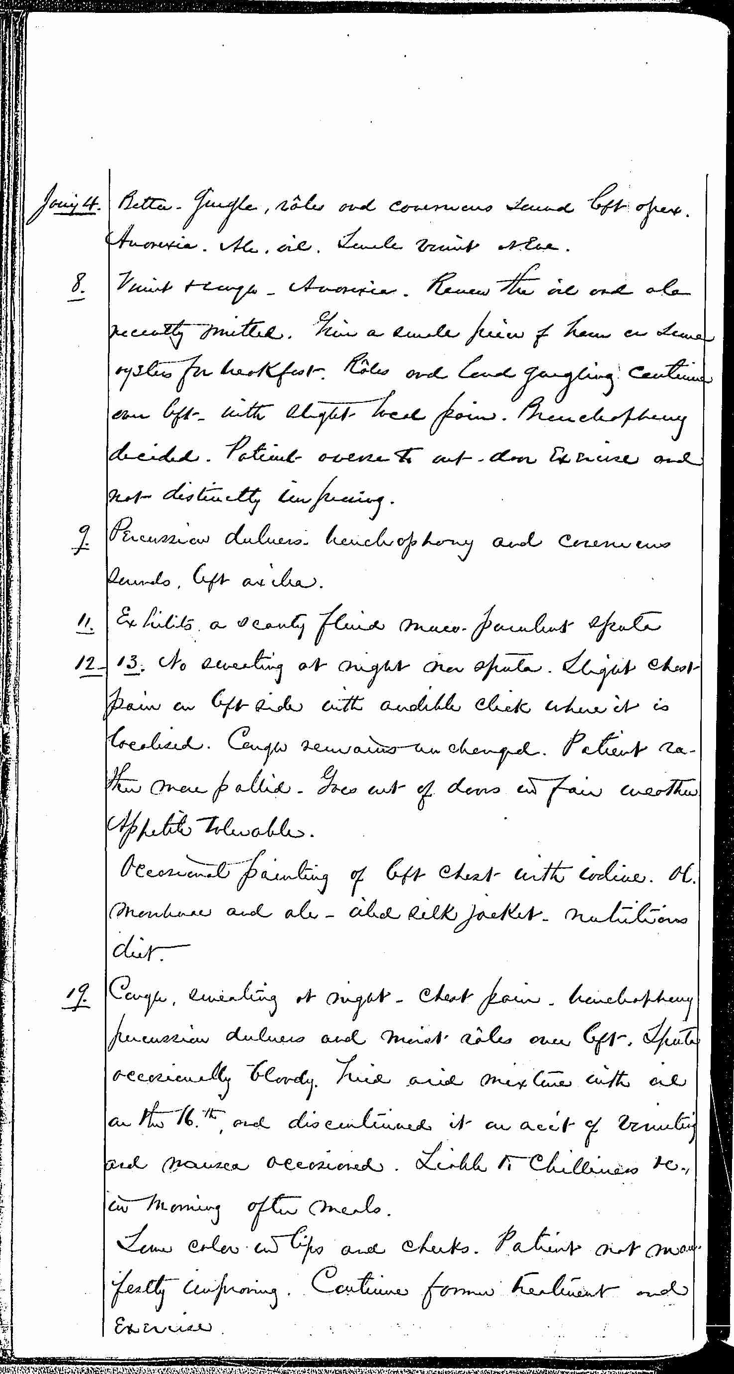 Entry for Richard Forn (page 12 of 21) in the log Hospital Tickets and Case Papers - Naval Hospital - Washington, D.C. - 1868-69