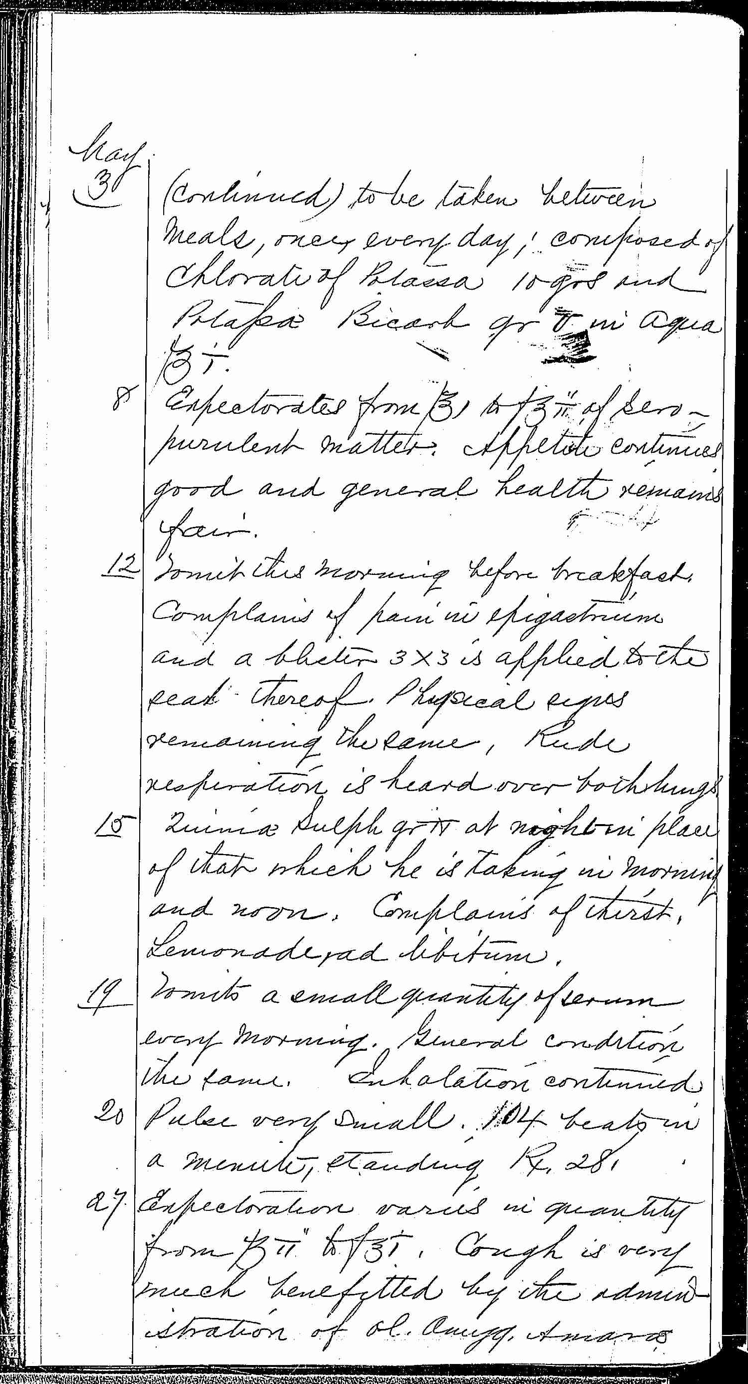 Entry for Richard Forn (page 20 of 21) in the log Hospital Tickets and Case Papers - Naval Hospital - Washington, D.C. - 1868-69