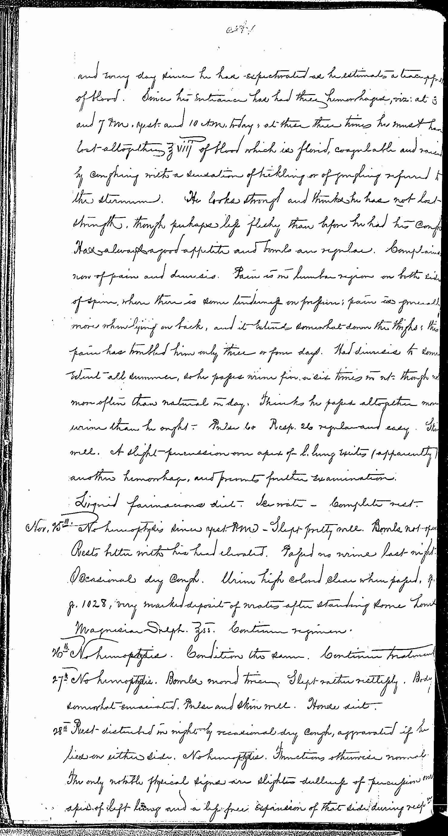 Entry for David Alexander (first admission page 2 of 5) in the log Hospital Tickets and Case Papers - Naval Hospital - Washington, D.C. - 1868-69