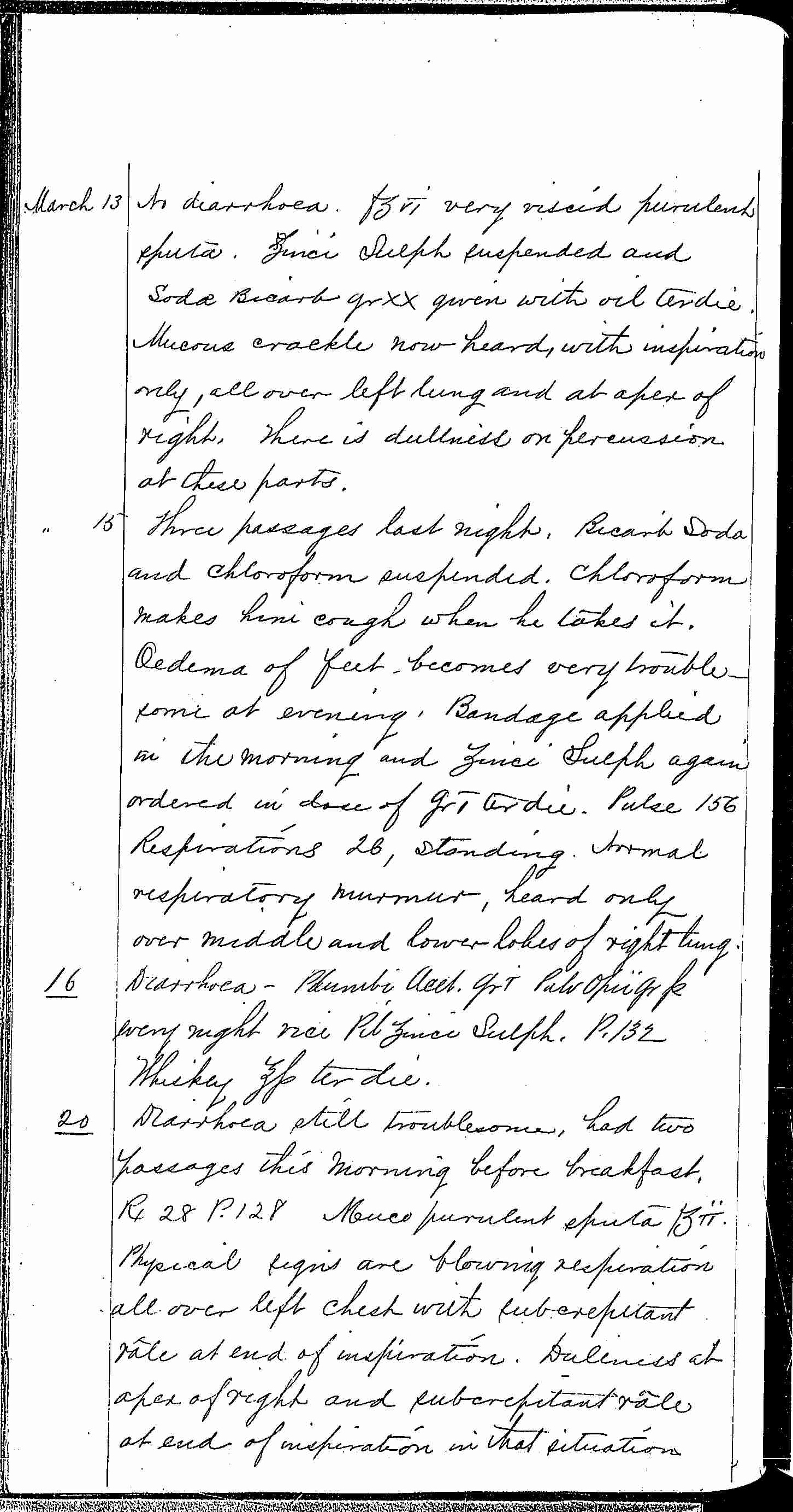 Entry for William Bathwell (page 10 of 13) in the log Hospital Tickets and Case Papers - Naval Hospital - Washington, D.C. - 1868-69