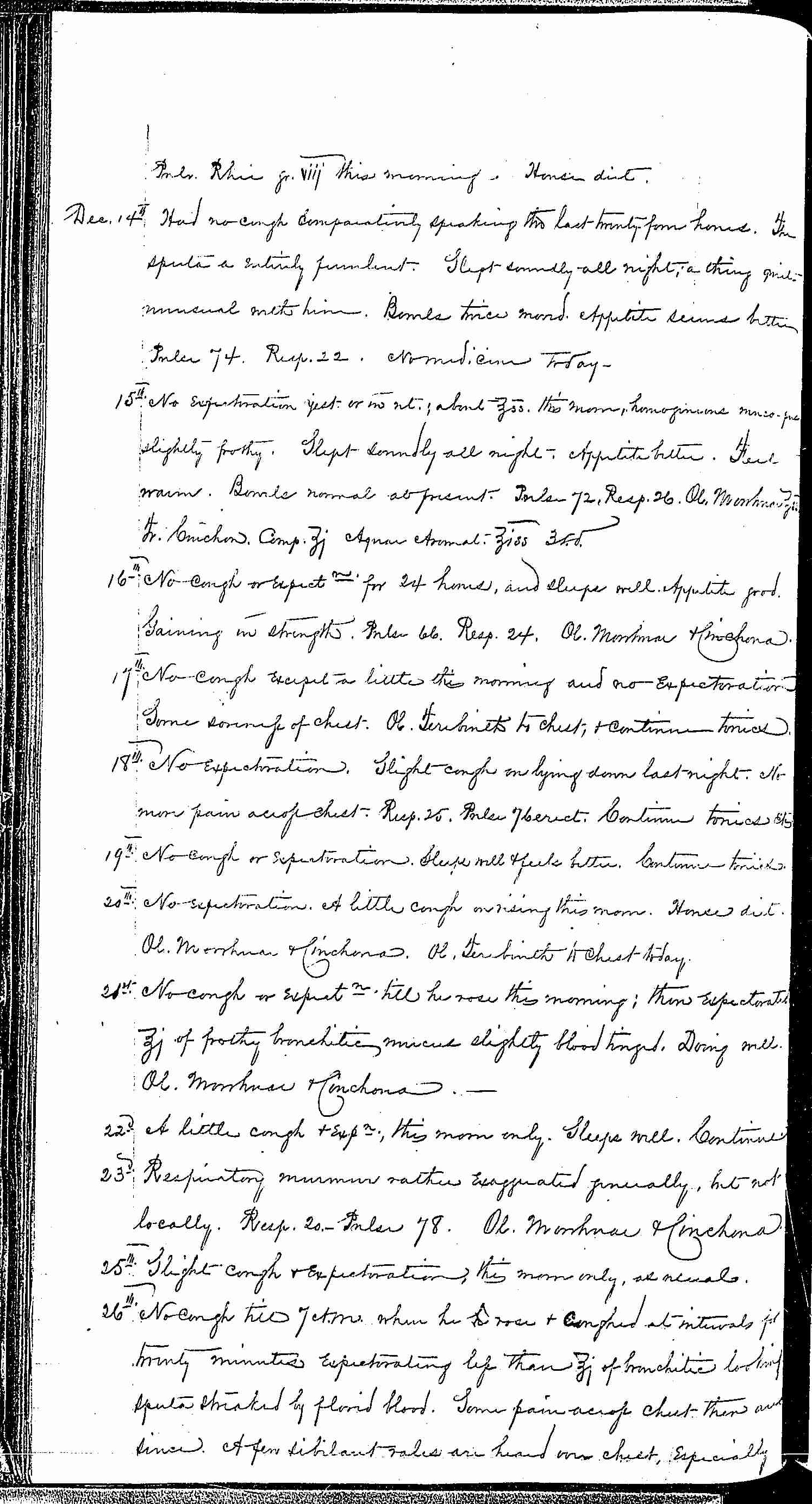 Entry for Frederick Mann (first admission page 2 of 4) in the log Hospital Tickets and Case Papers - Naval Hospital - Washington, D.C. - 1868-69