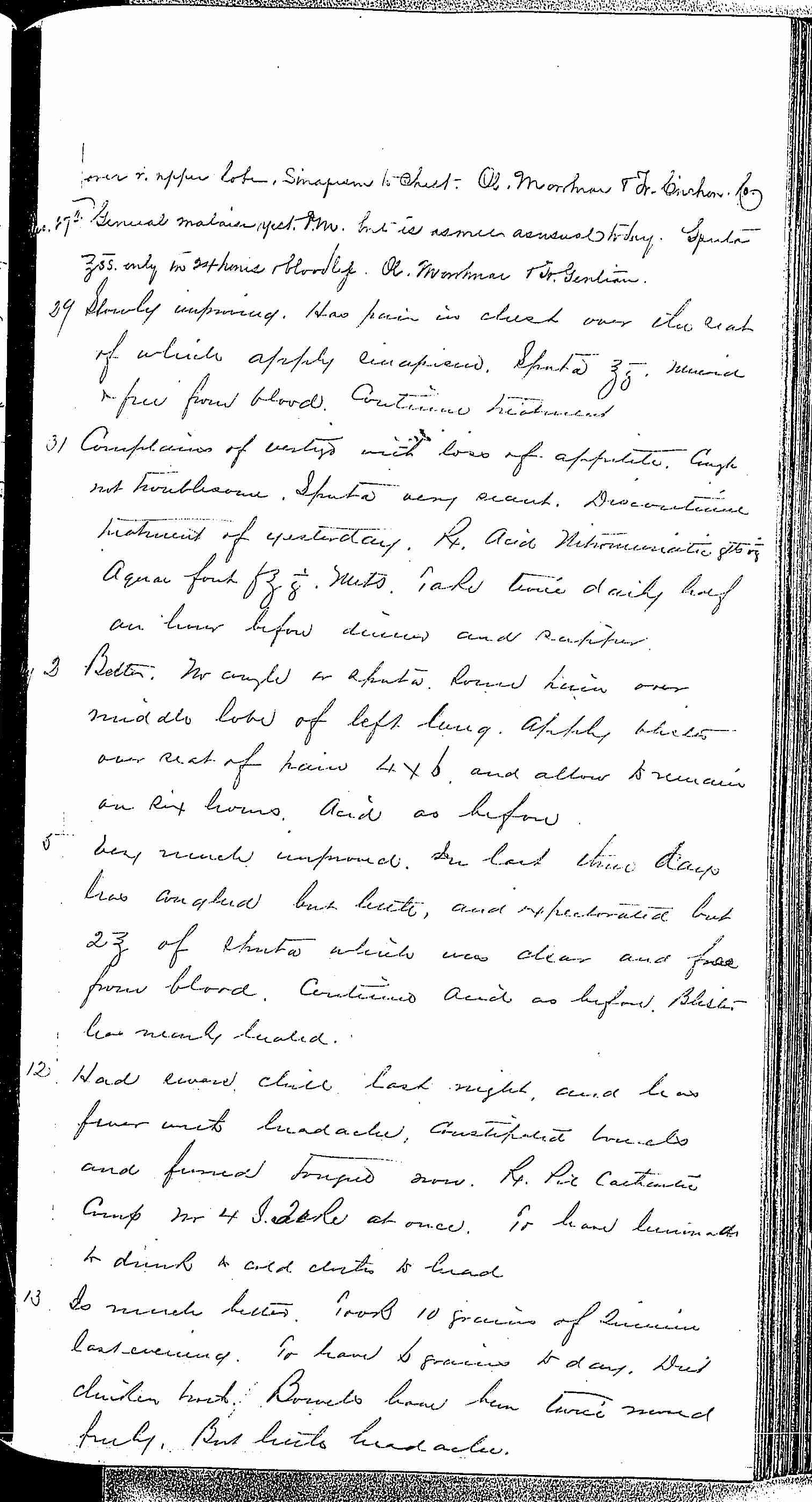 Entry for Frederick Mann (first admission page 3 of 4) in the log Hospital Tickets and Case Papers - Naval Hospital - Washington, D.C. - 1868-69