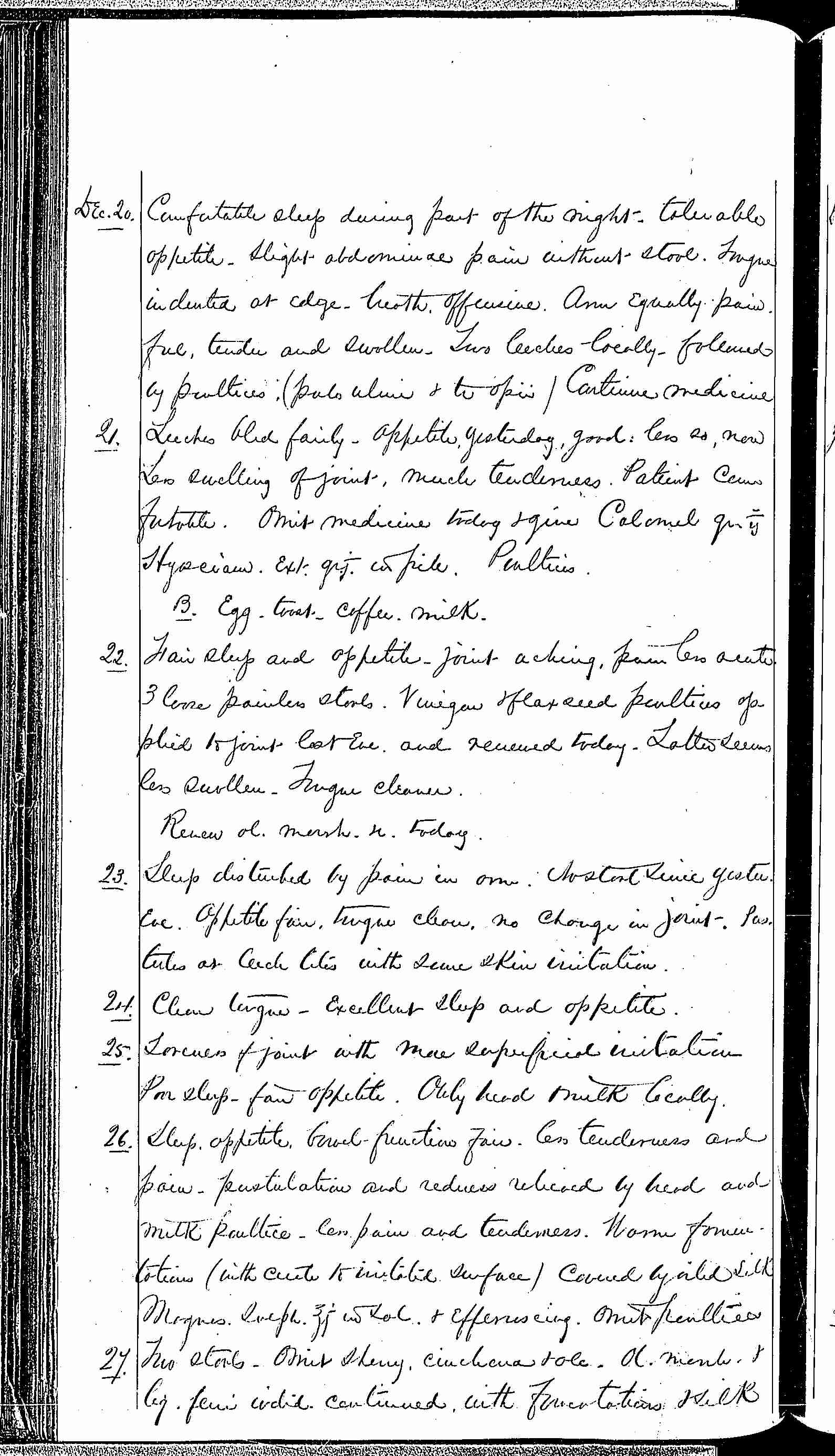 Entry for William B. Deal (page 2 of 4) in the log Hospital Tickets and Case Papers - Naval Hospital - Washington, D.C. - 1868-69