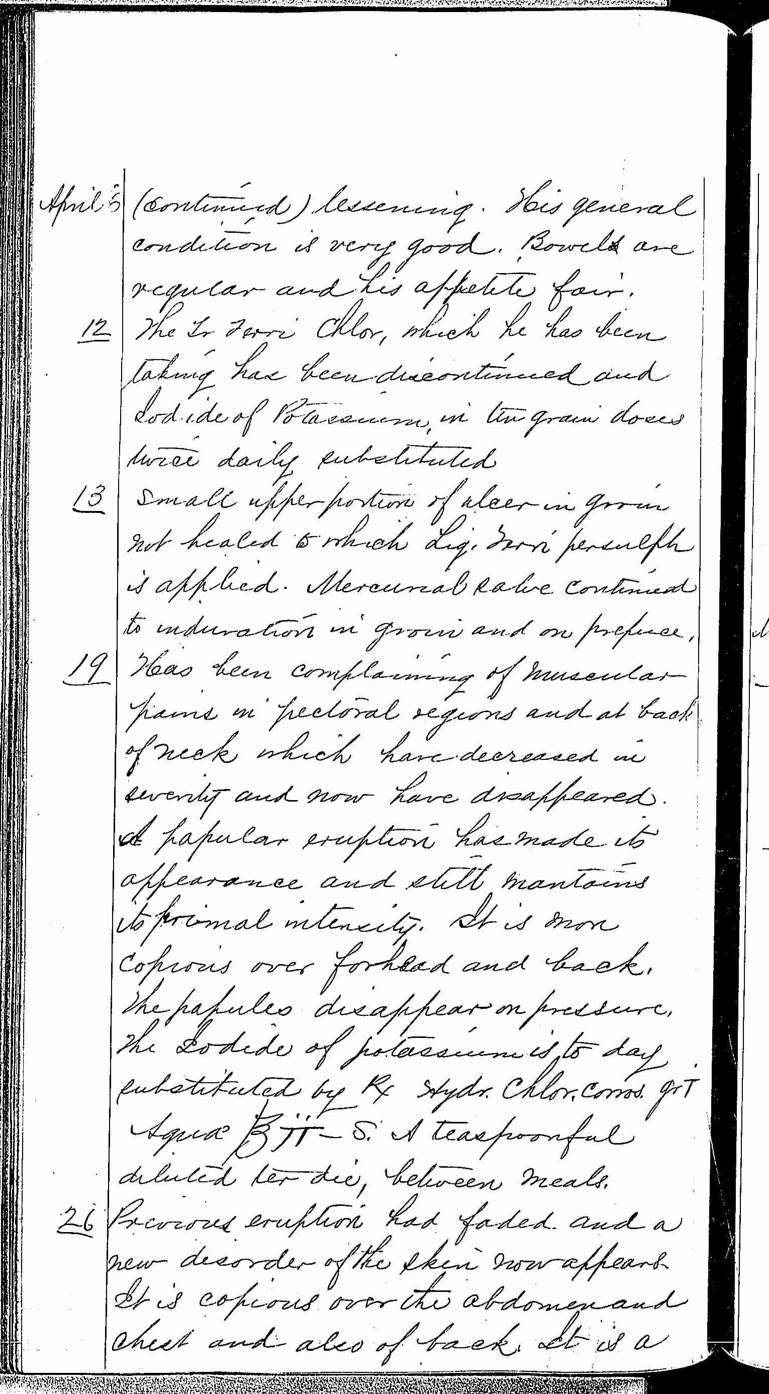 Entry for John H. Denning (first admission page 6 of 9) in the log Hospital Tickets and Case Papers - Naval Hospital - Washington, D.C. - 1868-69