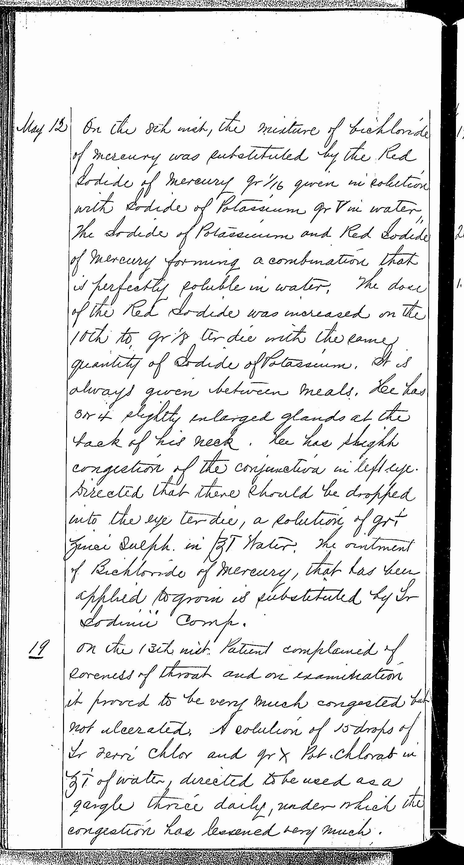 Entry for John H. Denning (first admission page 8 of 9) in the log Hospital Tickets and Case Papers - Naval Hospital - Washington, D.C. - 1868-69