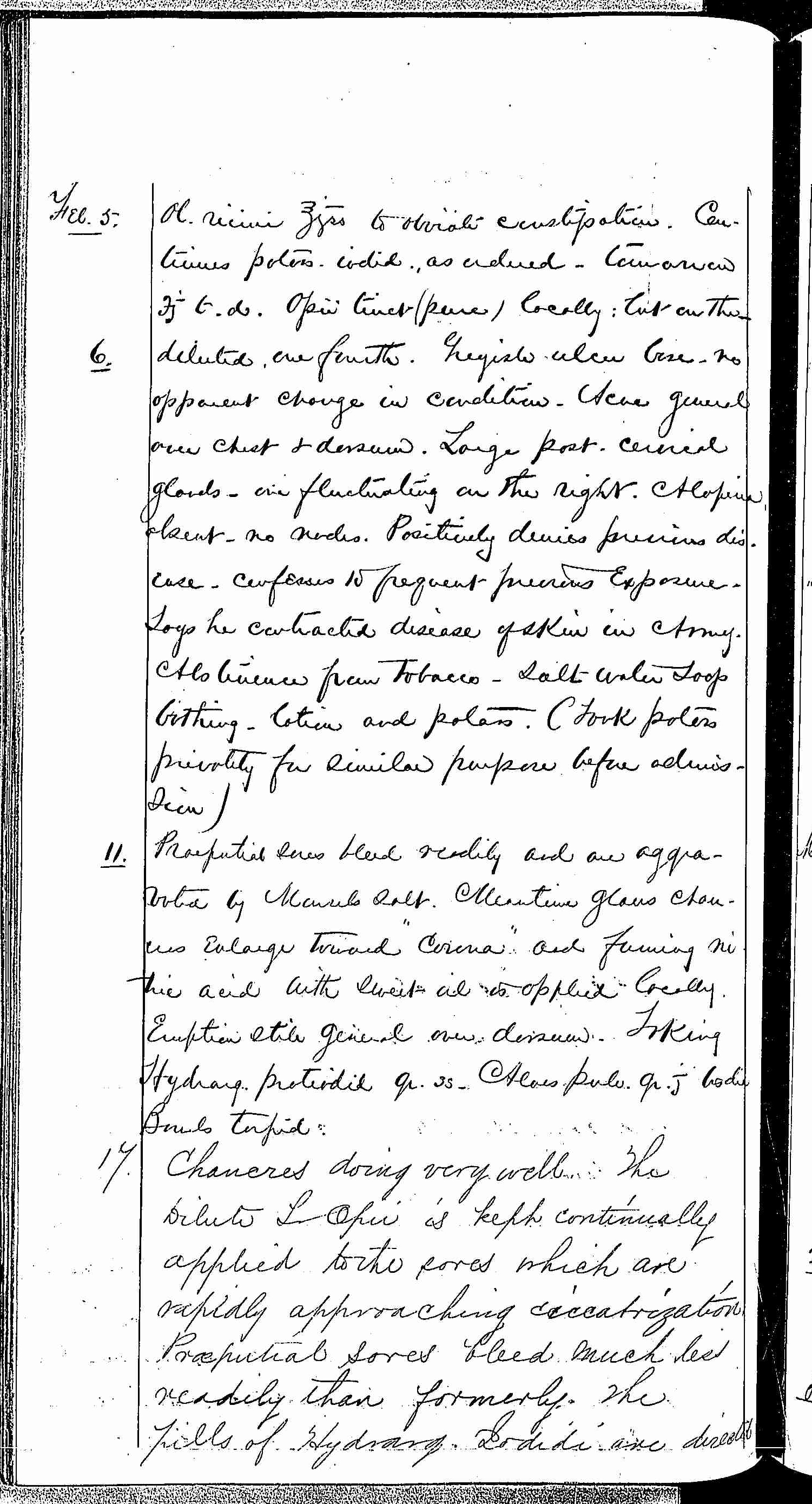 Entry for John Archer (page 2 of 5) in the log Hospital Tickets and Case Papers - Naval Hospital - Washington, D.C. - 1868-69