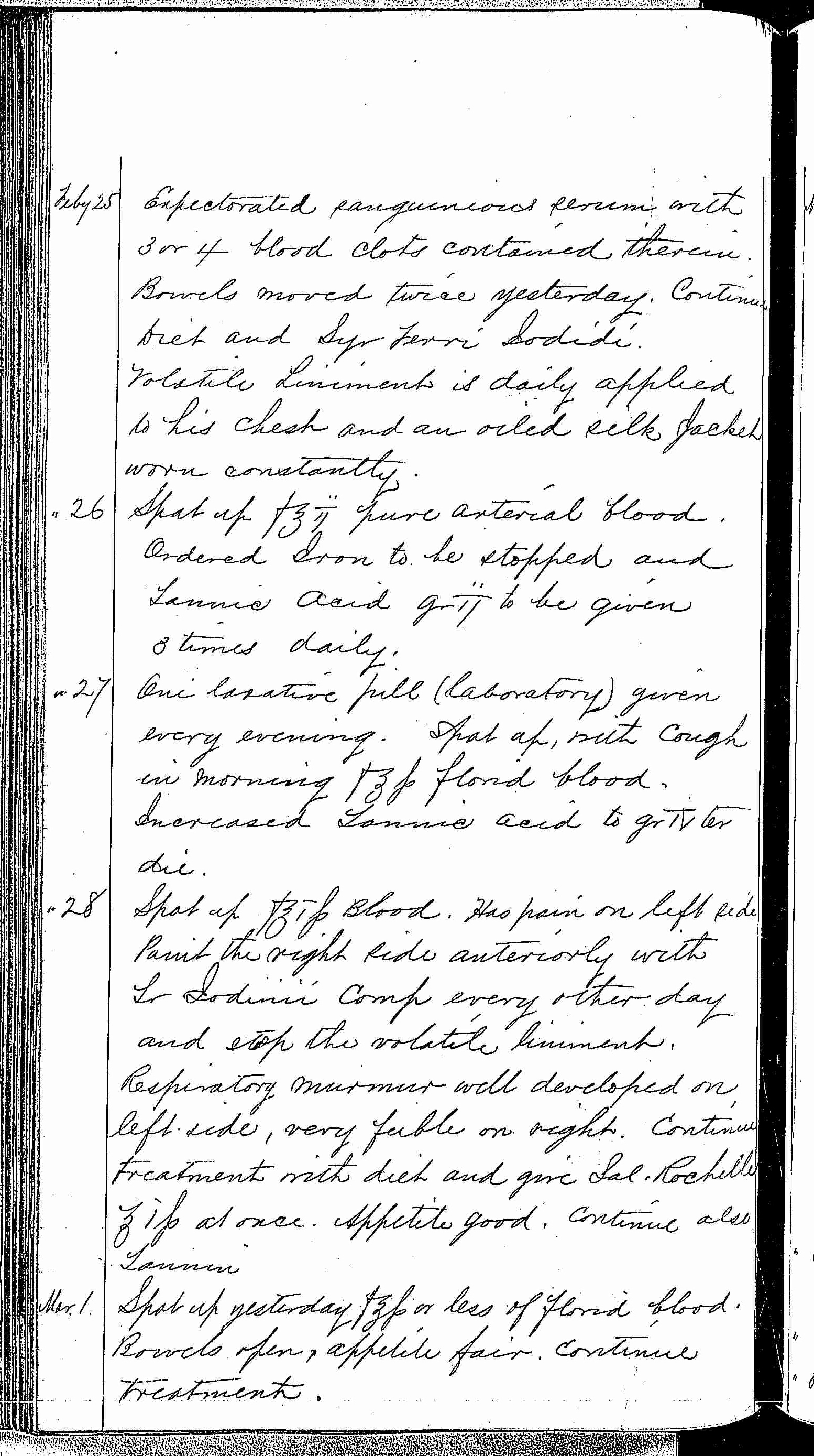 Entry for Charles Johnson (page 4 of 15) in the log Hospital Tickets and Case Papers - Naval Hospital - Washington, D.C. - 1868-69