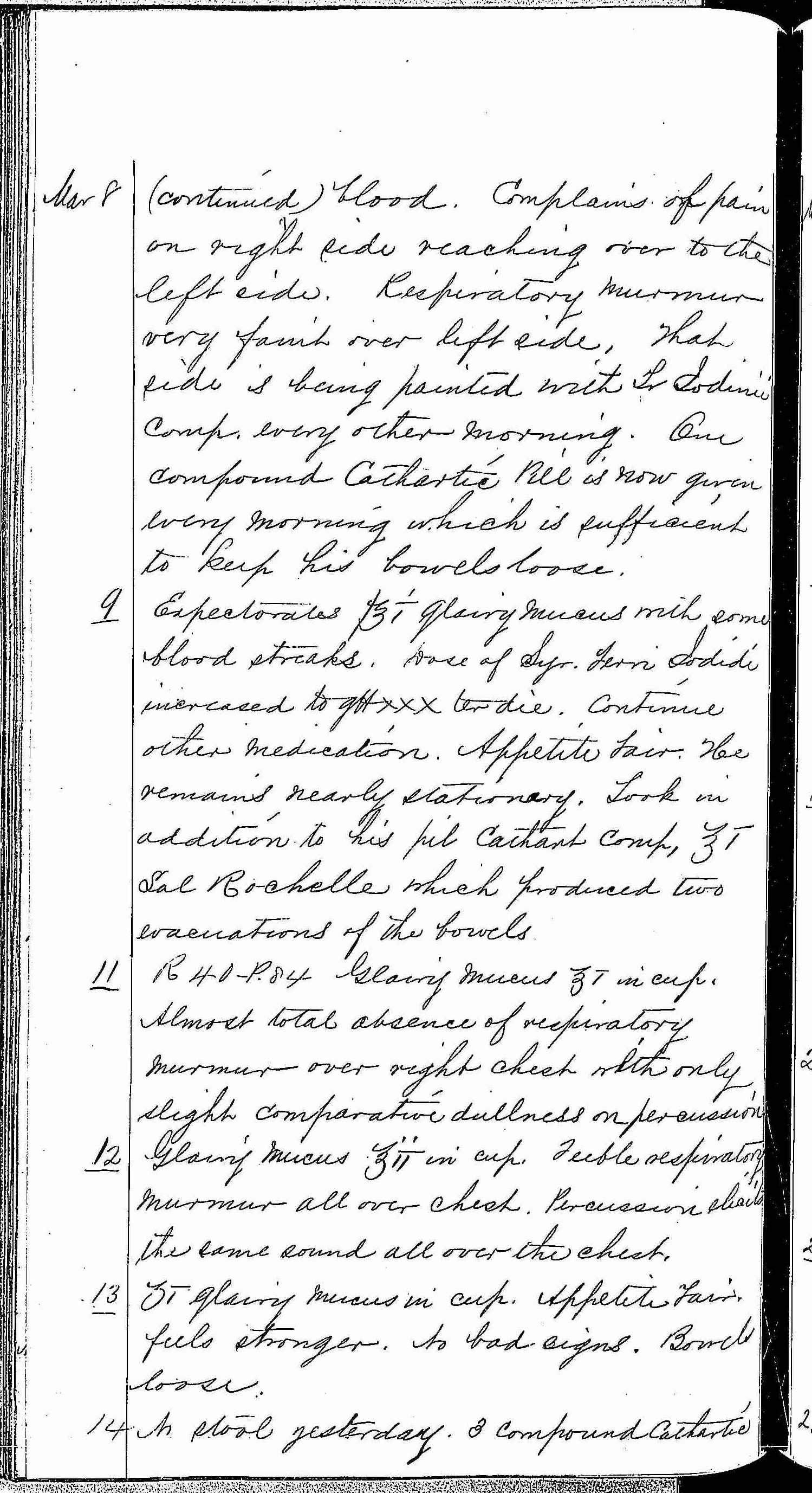 Entry for Charles Johnson (page 6 of 15) in the log Hospital Tickets and Case Papers - Naval Hospital - Washington, D.C. - 1868-69