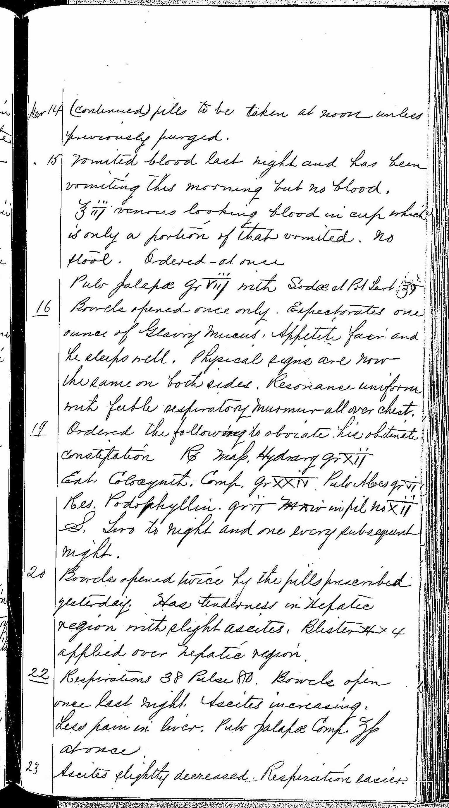 Entry for Charles Johnson (page 7 of 15) in the log Hospital Tickets and Case Papers - Naval Hospital - Washington, D.C. - 1868-69