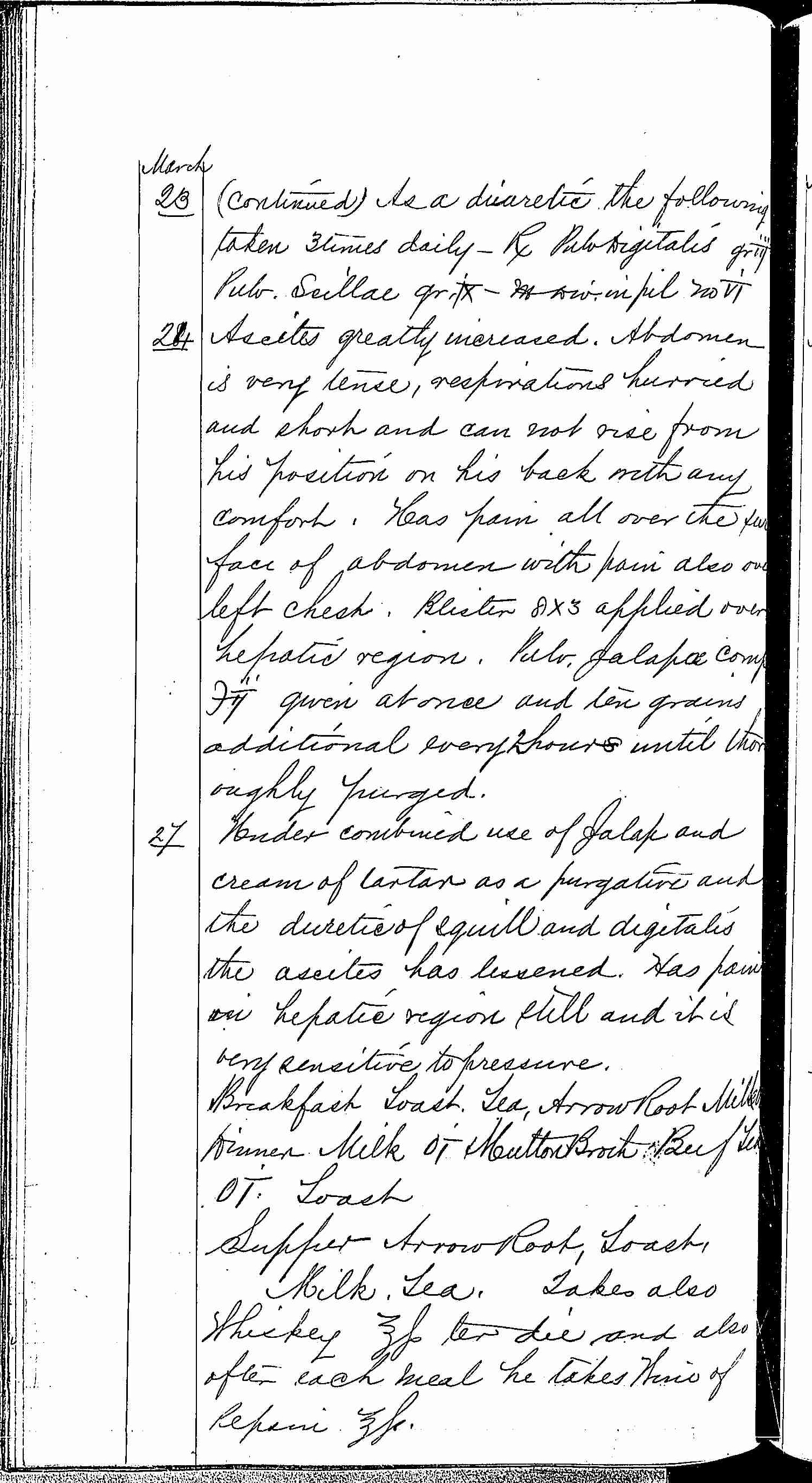 Entry for Charles Johnson (page 8 of 15) in the log Hospital Tickets and Case Papers - Naval Hospital - Washington, D.C. - 1868-69