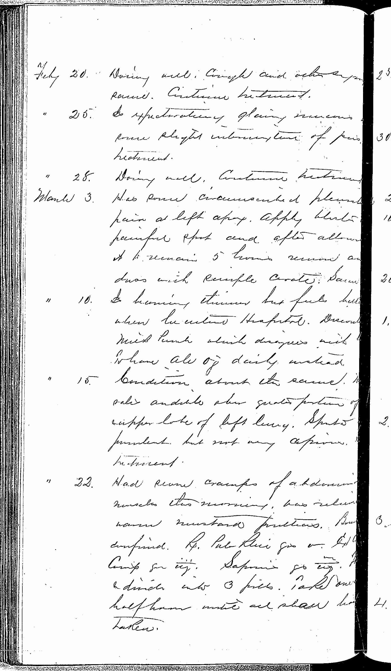 Entry for Thomas Grant (page 2 of 4) in the log Hospital Tickets and Case Papers - Naval Hospital - Washington, D.C. - 1868-69