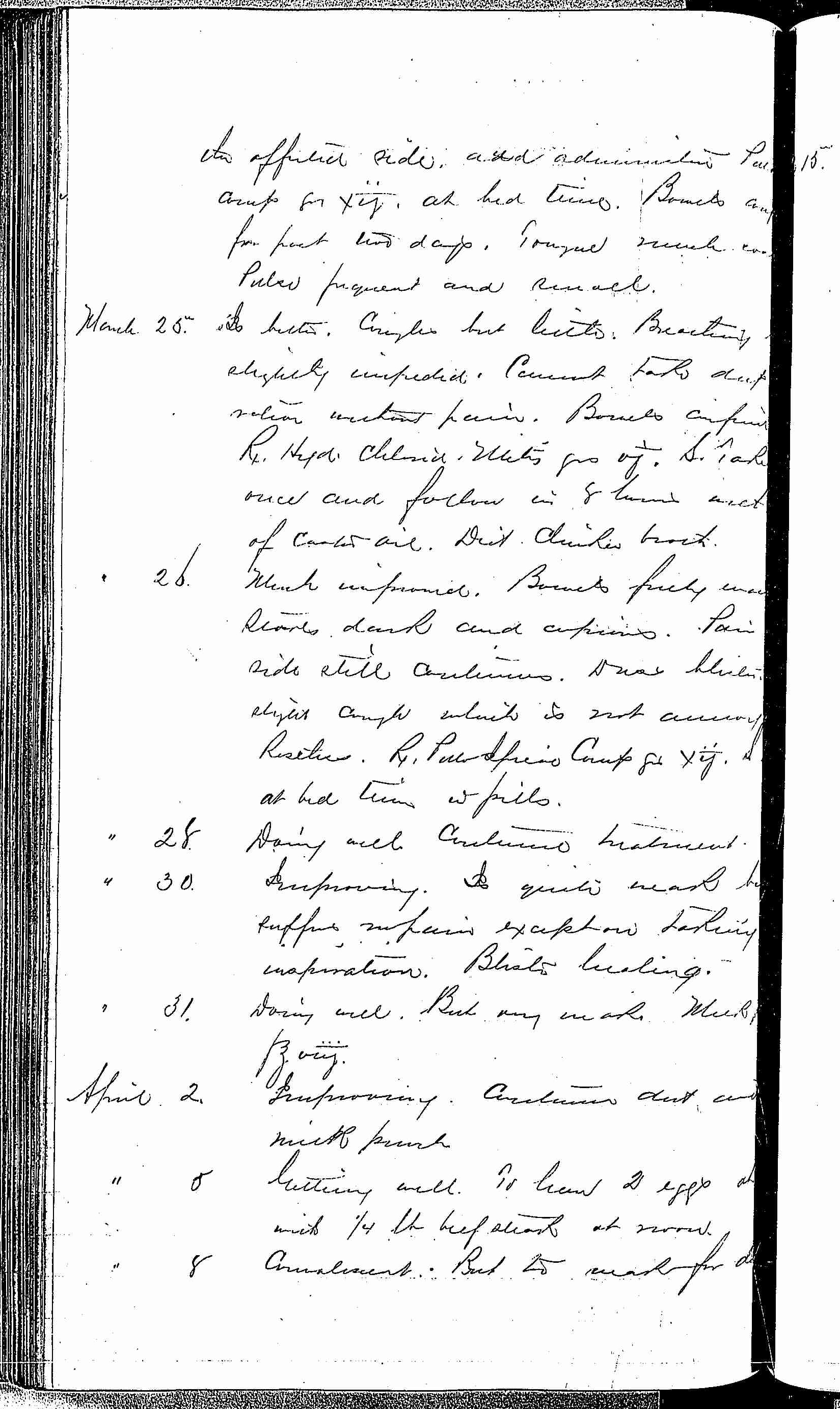 Entry for William B. Price (page 2 of 3) in the log Hospital Tickets and Case Papers - Naval Hospital - Washington, D.C. - 1868-69