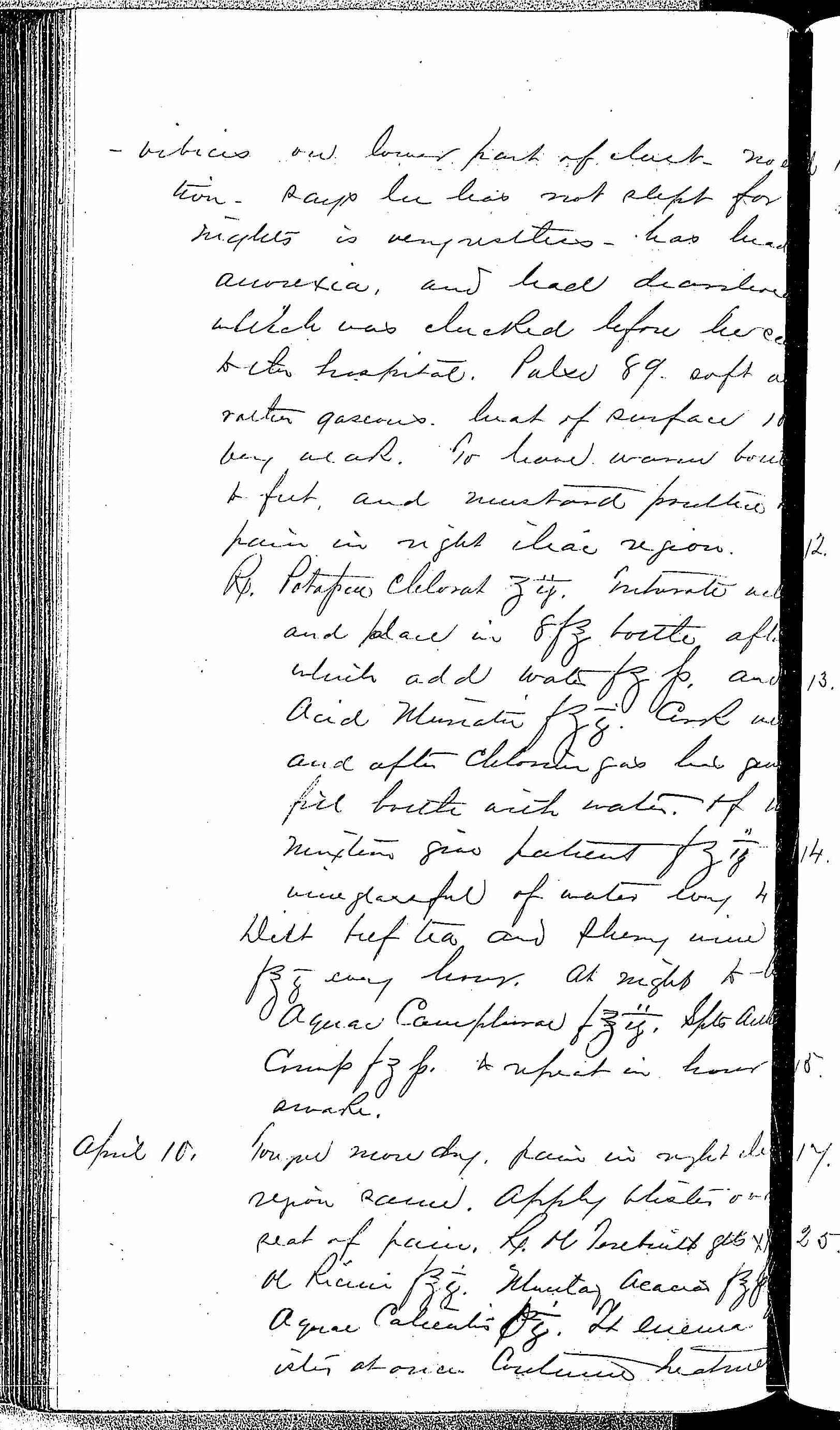 Entry for Arnold Cleeves (page 2 of 4) in the log Hospital Tickets and Case Papers - Naval Hospital - Washington, D.C. - 1868-69