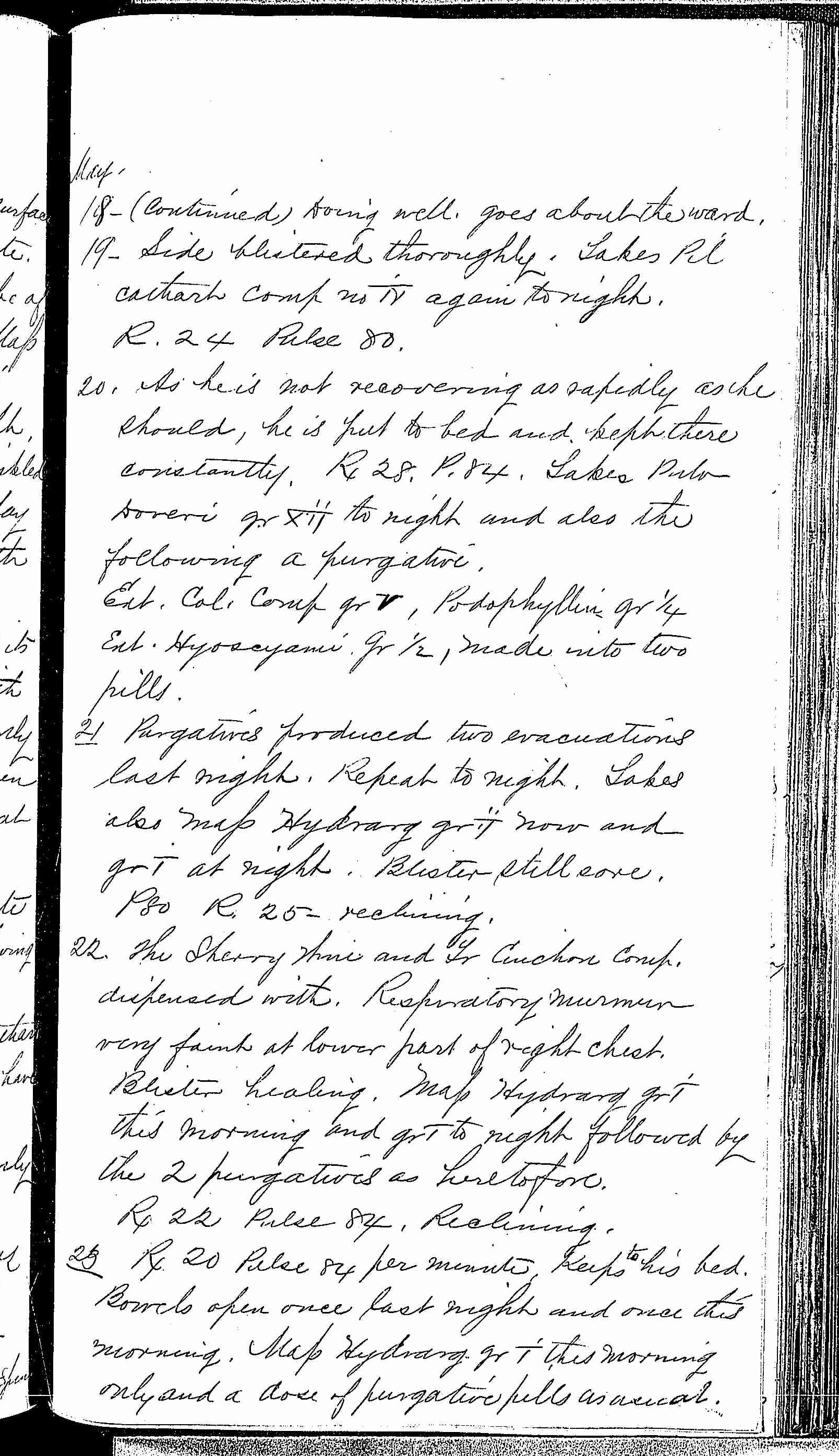 Entry for James W. Quinn (page 5 of 7) in the log Hospital Tickets and Case Papers - Naval Hospital - Washington, D.C. - 1868-69