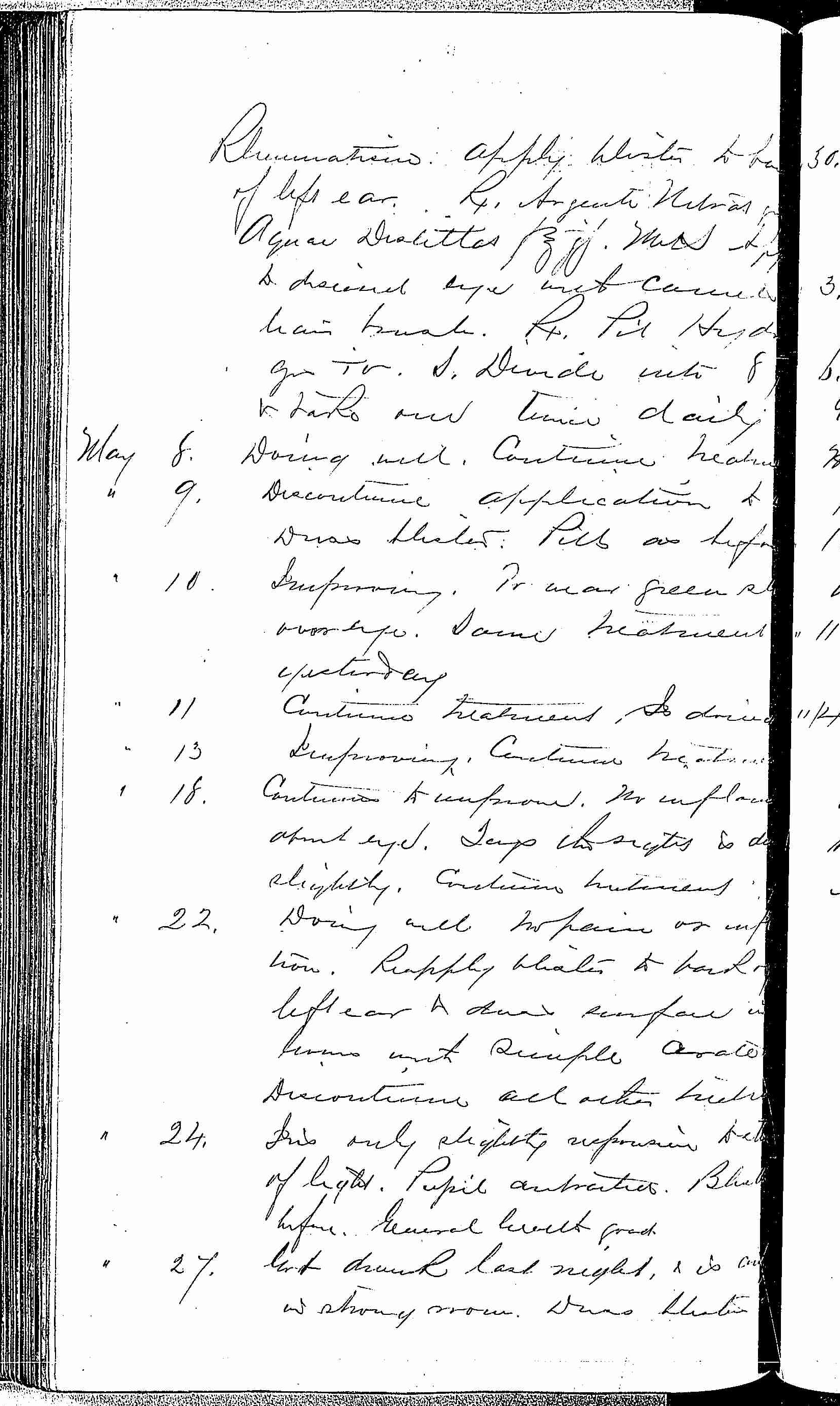 Entry for Charles H. Oates (page 2 of 3) in the log Hospital Tickets and Case Papers - Naval Hospital - Washington, D.C. - 1868-69