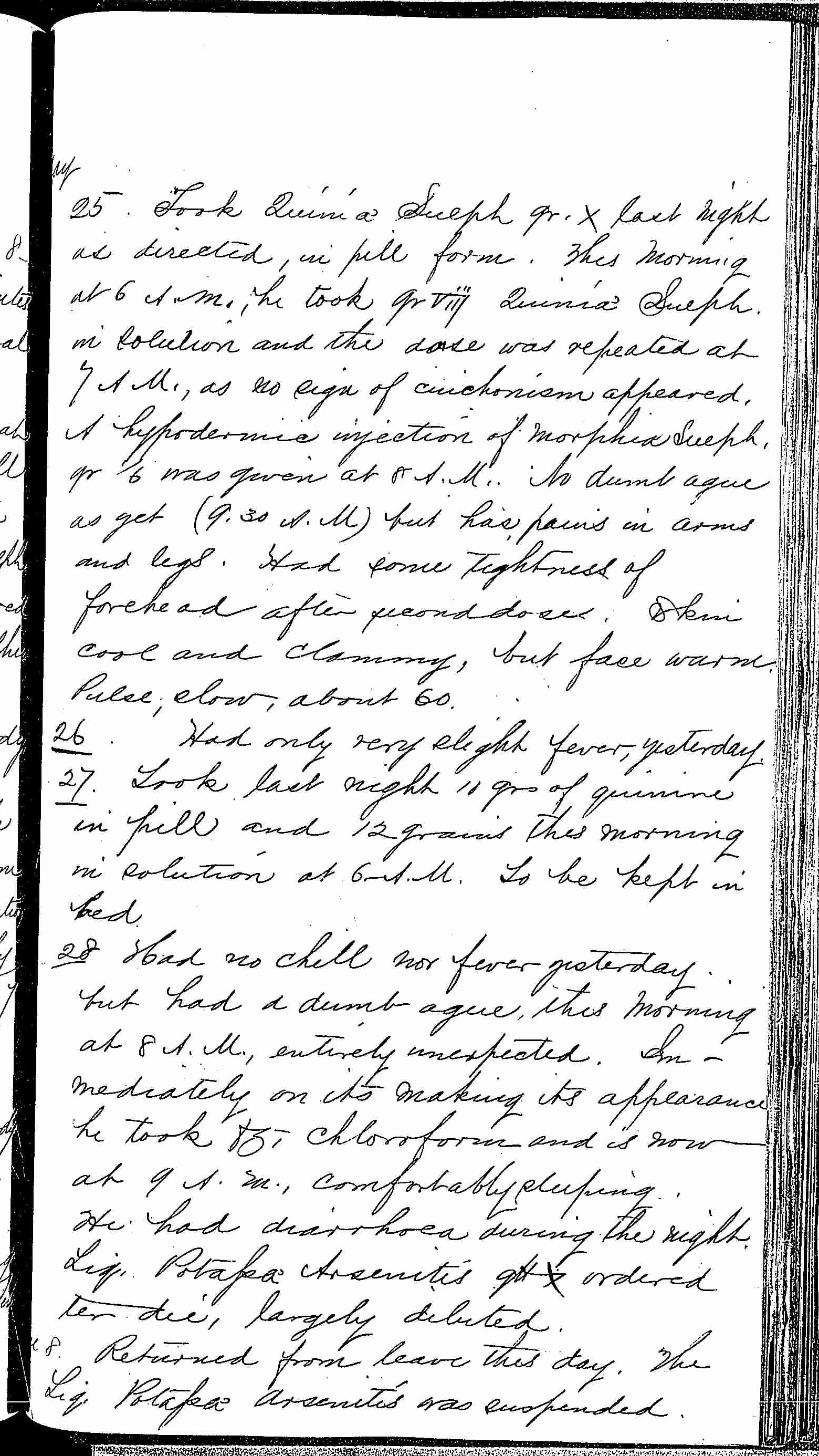 Entry for Alexander Murray (page 3 of 4) in the log Hospital Tickets and Case Papers - Naval Hospital - Washington, D.C. - 1868-69