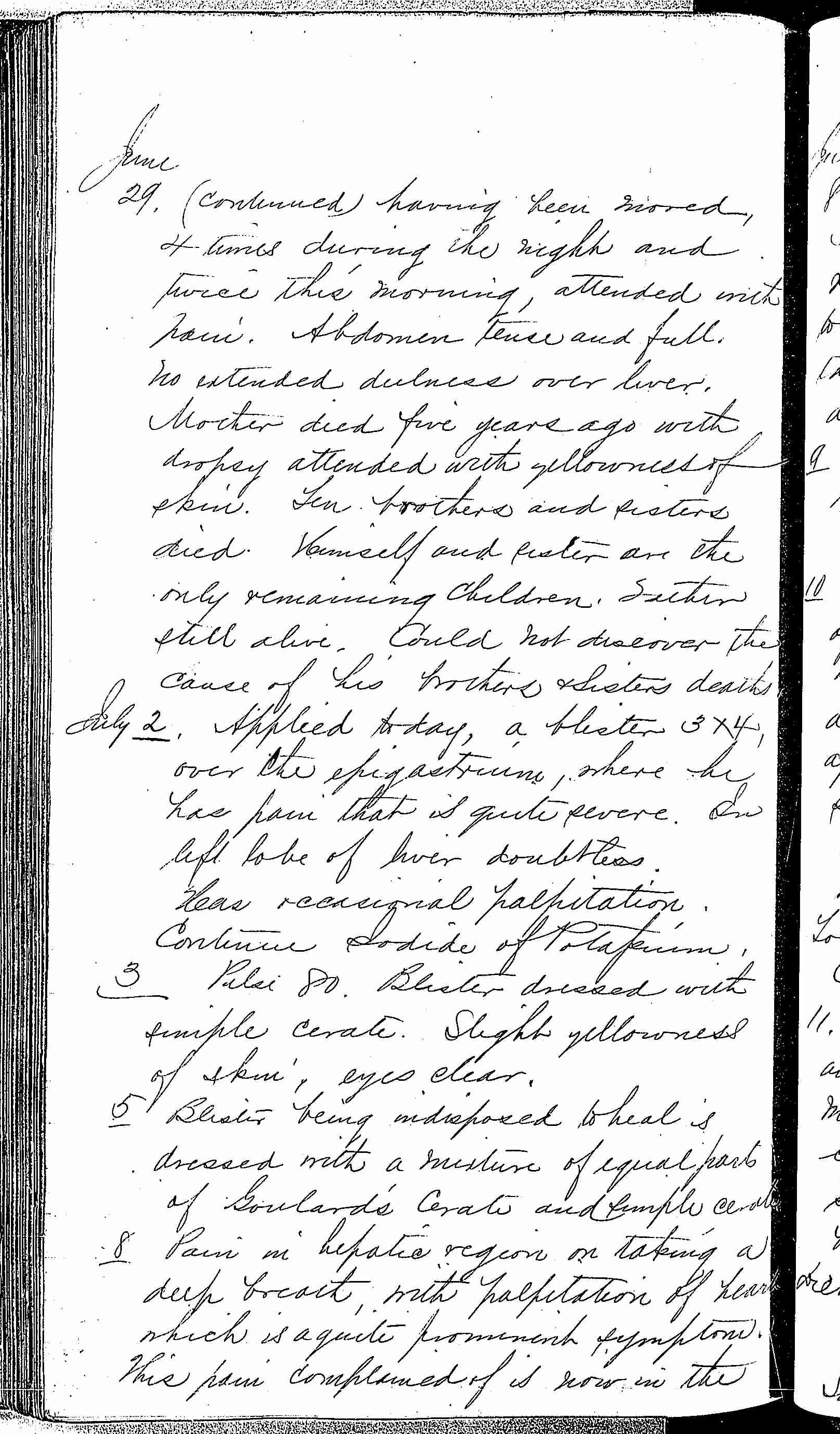 Entry for Richard Hearn (page 4 of 7) in the log Hospital Tickets and Case Papers - Naval Hospital - Washington, D.C. - 1868-69