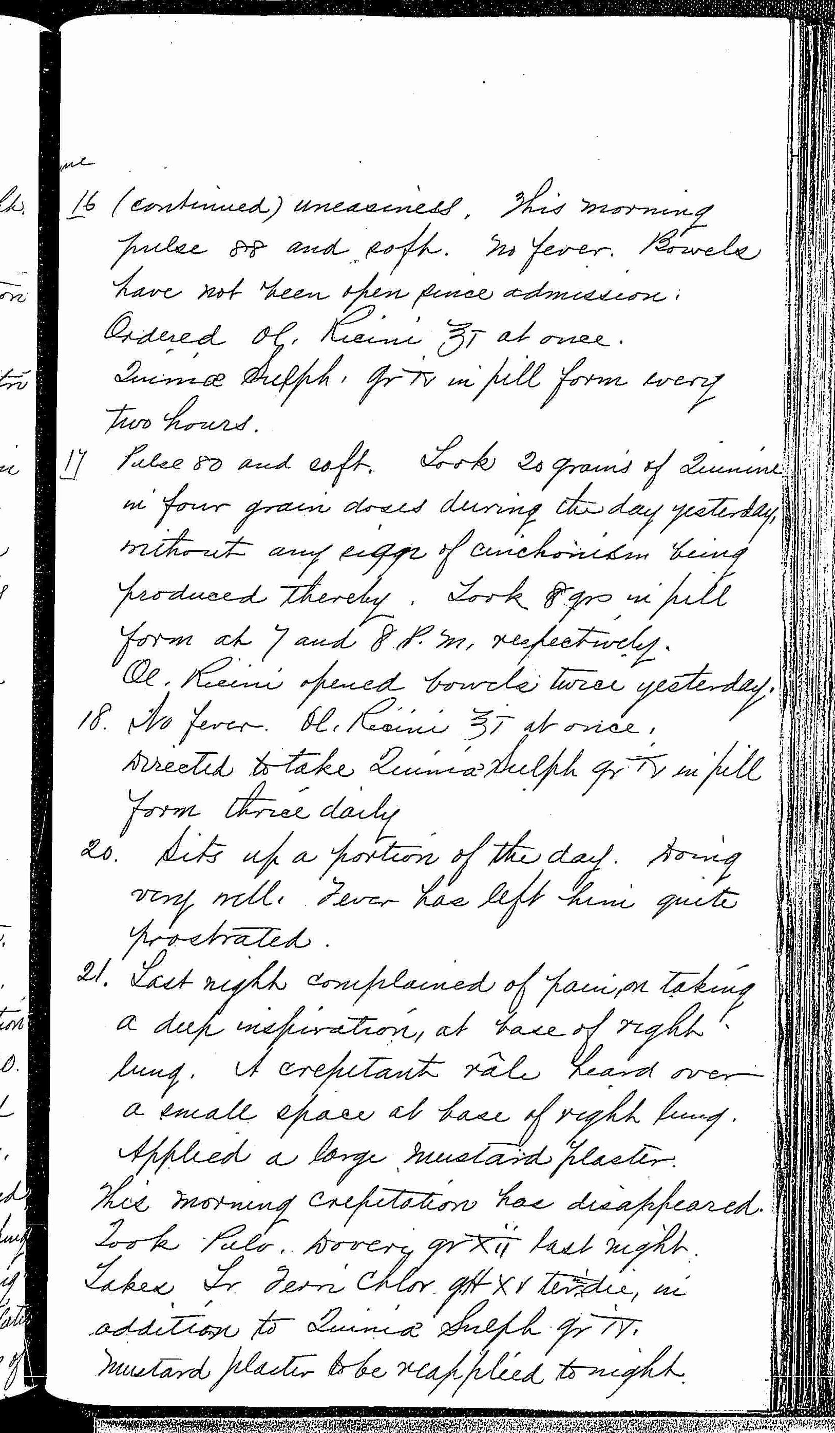 Entry for James Lachall (page 3 of 5) in the log Hospital Tickets and Case Papers - Naval Hospital - Washington, D.C. - 1868-69