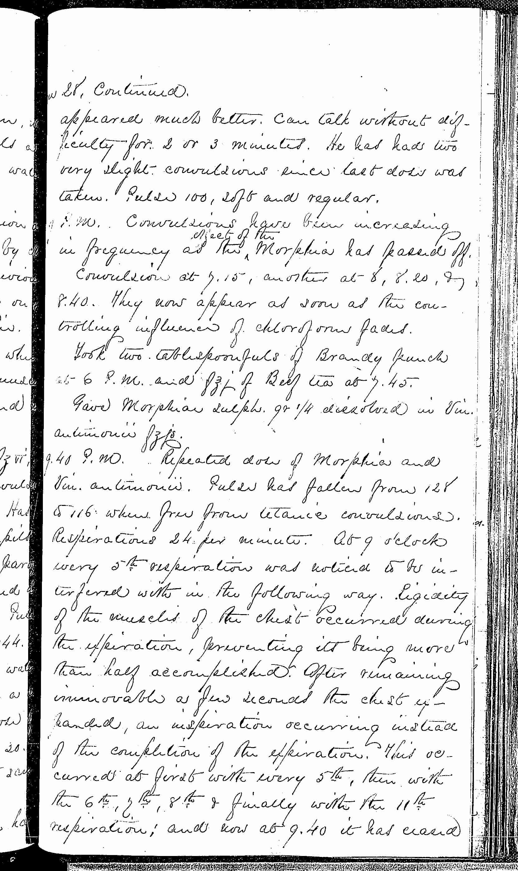 Entry for William H. Brown (page 7 of 9) in the log Hospital Tickets and Case Papers - Naval Hospital - Washington, D.C. - 1868-69