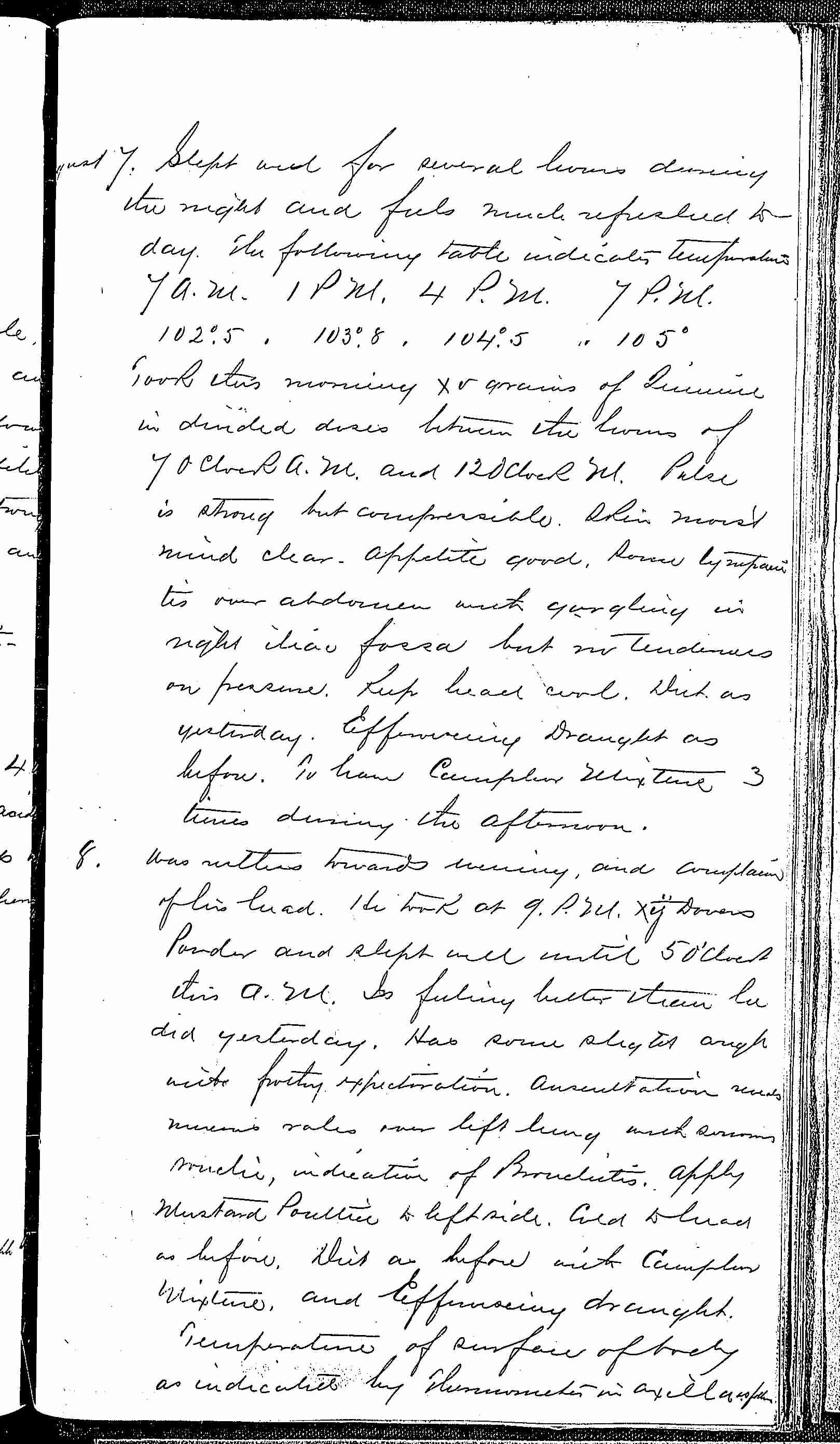 Entry for William Hack (page 3 of 7) in the log Hospital Tickets and Case Papers - Naval Hospital - Washington, D.C. - 1868-69