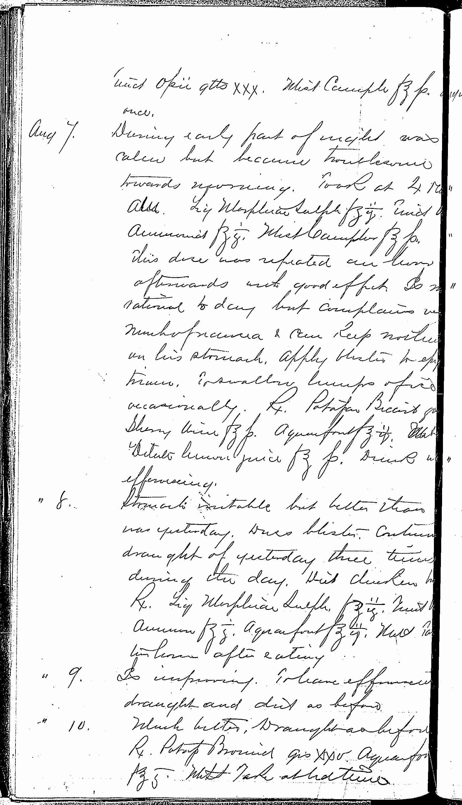 Entry for Philip R. Comfort (page 2 of 3) in the log Hospital Tickets and Case Papers - Naval Hospital - Washington, D.C. - 1868-69