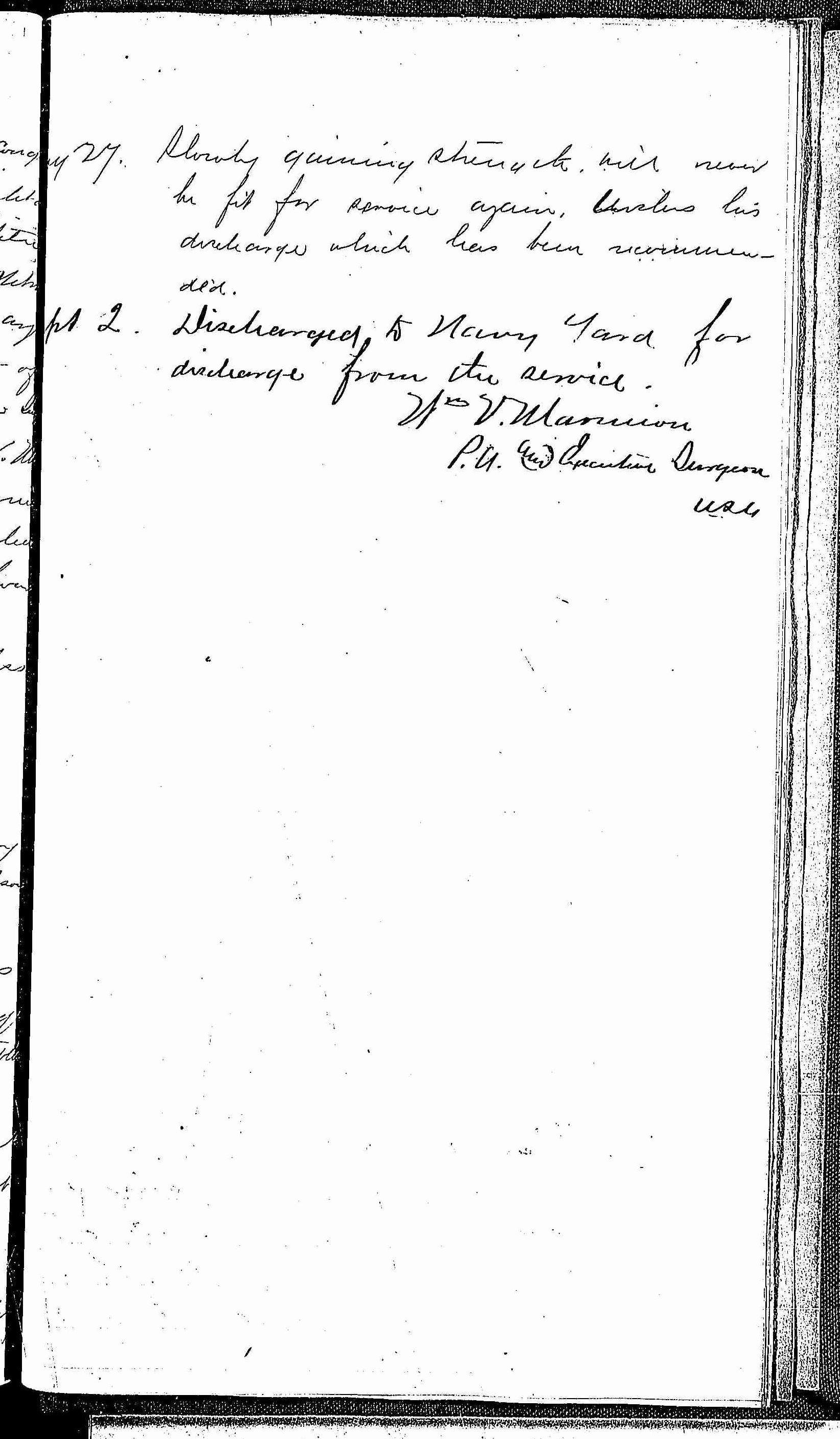 Entry for James Riley (page 3 of 3) in the log Hospital Tickets and Case Papers - Naval Hospital - Washington, D.C. - 1868-69