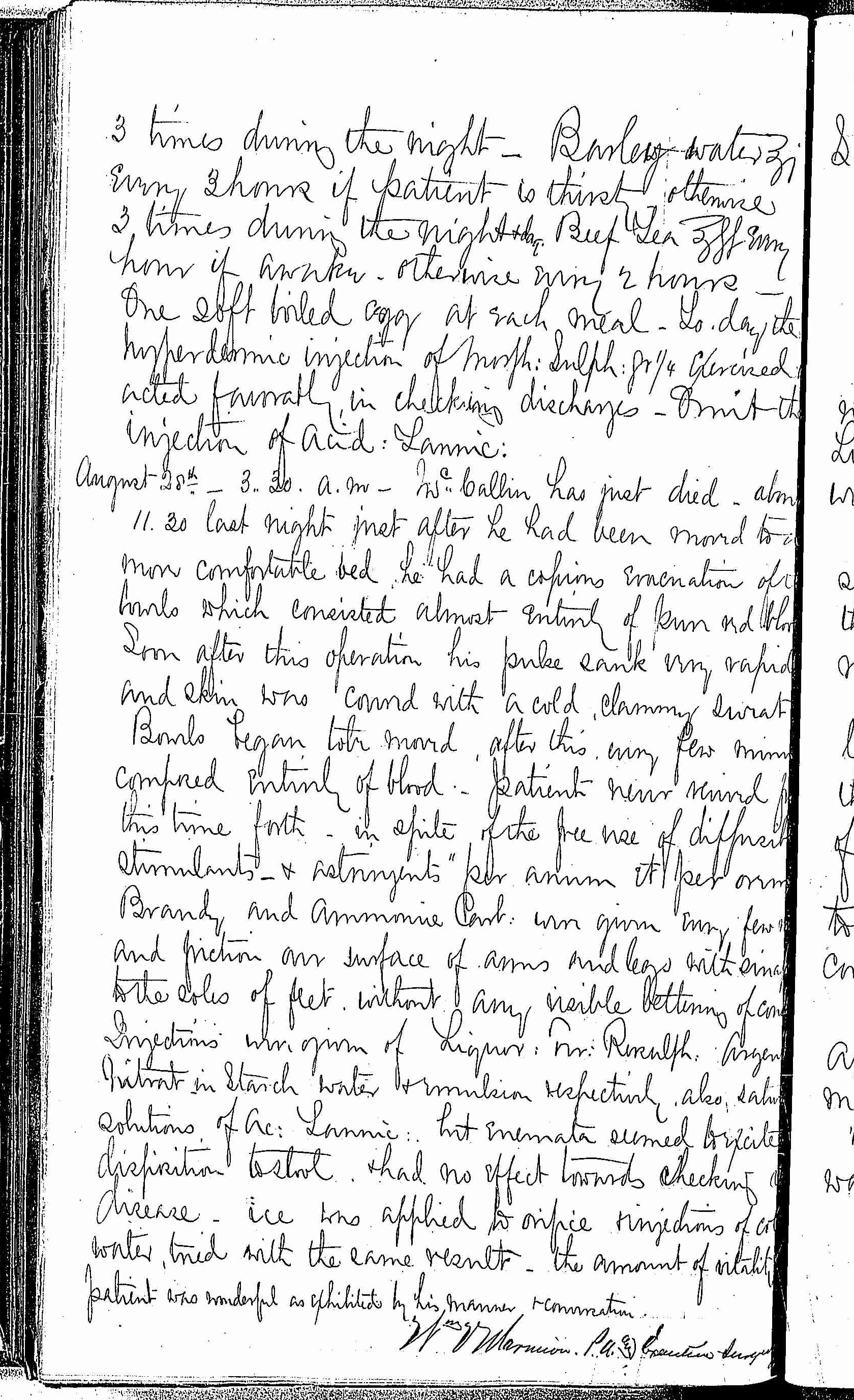 Entry for Arthur J. McCallan (page 4 of 5) in the log Hospital Tickets and Case Papers - Naval Hospital - Washington, D.C. - 1868-69