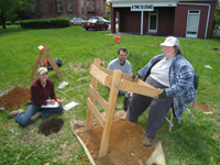 Archeological Dig - EAC/C Archeologists (Elizabeth Anderson Comer). Corner of Ninth and Pennsylvania Avenue SE - Photograph taken April 23, 2009