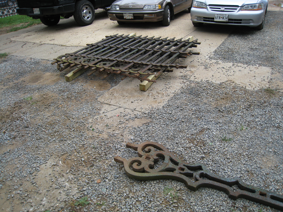 Fence Parts from Southwest Corner - August 3, 2010