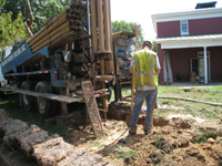 Geothermal drilling for HVAC systems on northwest corner,  Wells to go down about 350 feet - August 26, 2010 - August 26, 2010