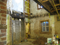 Ground Floor (Basement) - Southwest Corner Looking at stairwell opening - September 8, 2010