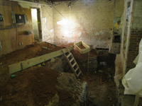 Ground Floor (Basement) - Southwest Corner Looking at stairwell opening - September 8, 2010